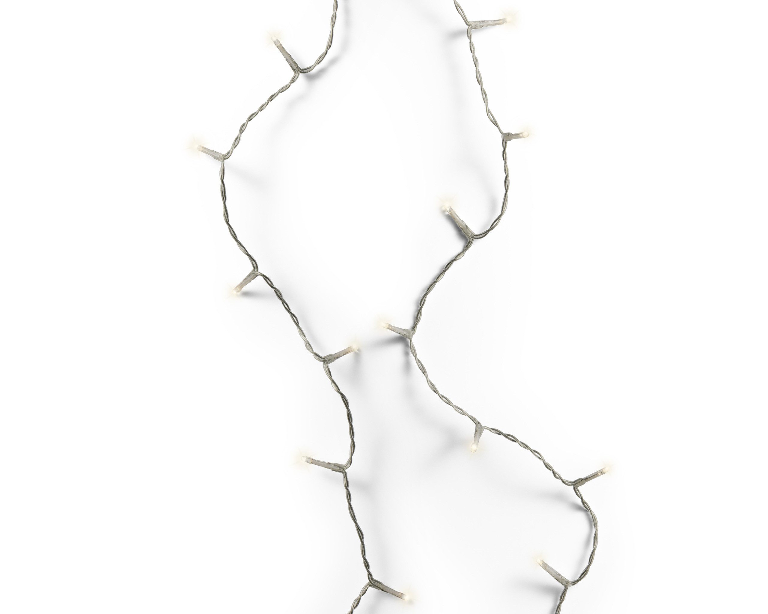 Lumineo LED-Lichterkette, LED Lichterkette 4,4m Basic Batterie 60 LEDs Warmweiß / transparent