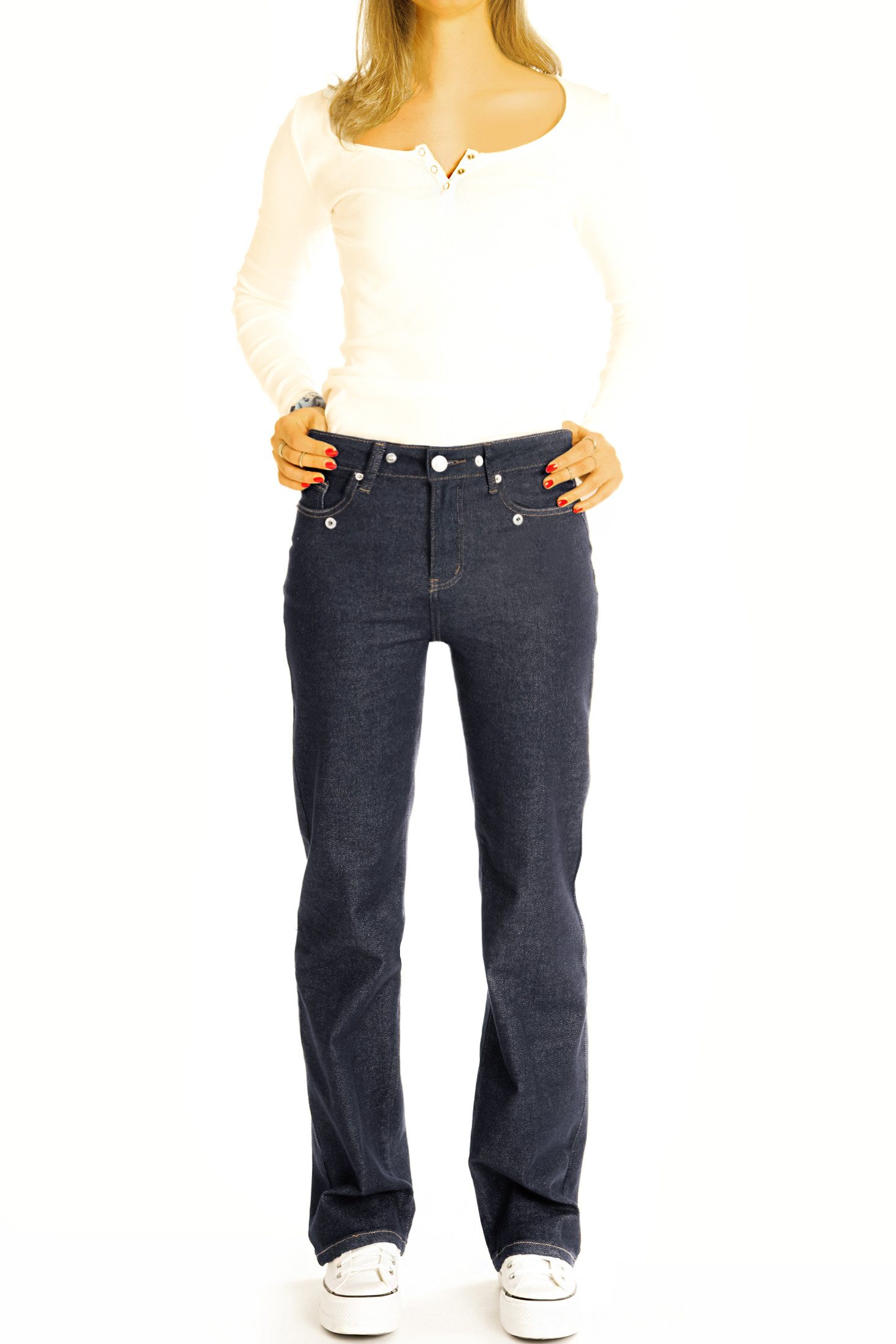 be styled Bootcut-Jeans Medium waist Bootcut Jeanshose legere Stretchjeans - Damen - j44k