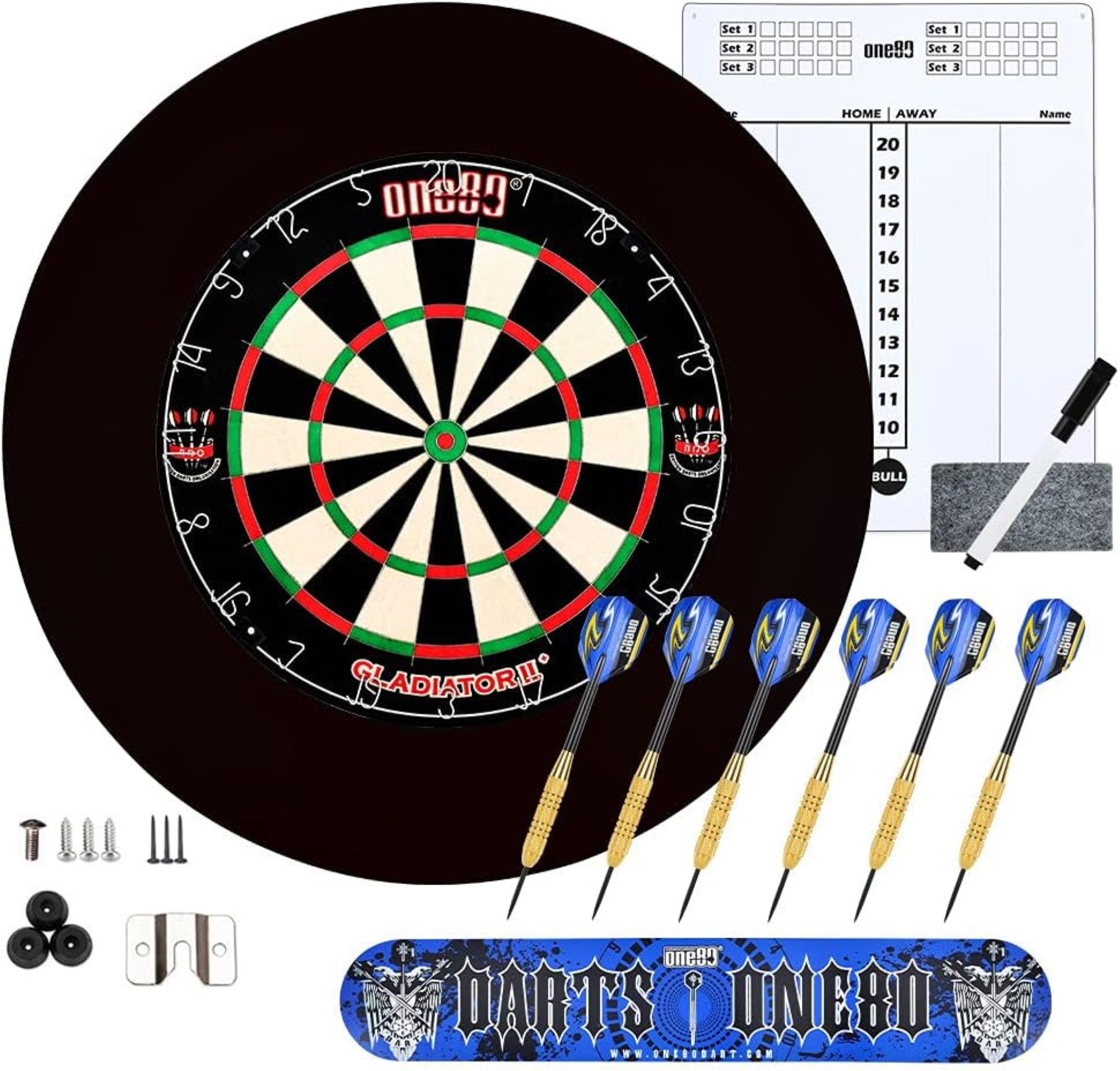 Dartscheibe Dartscheibe mit Pfeilen, Steeldartscheibe aus Sisal mit Dartboard