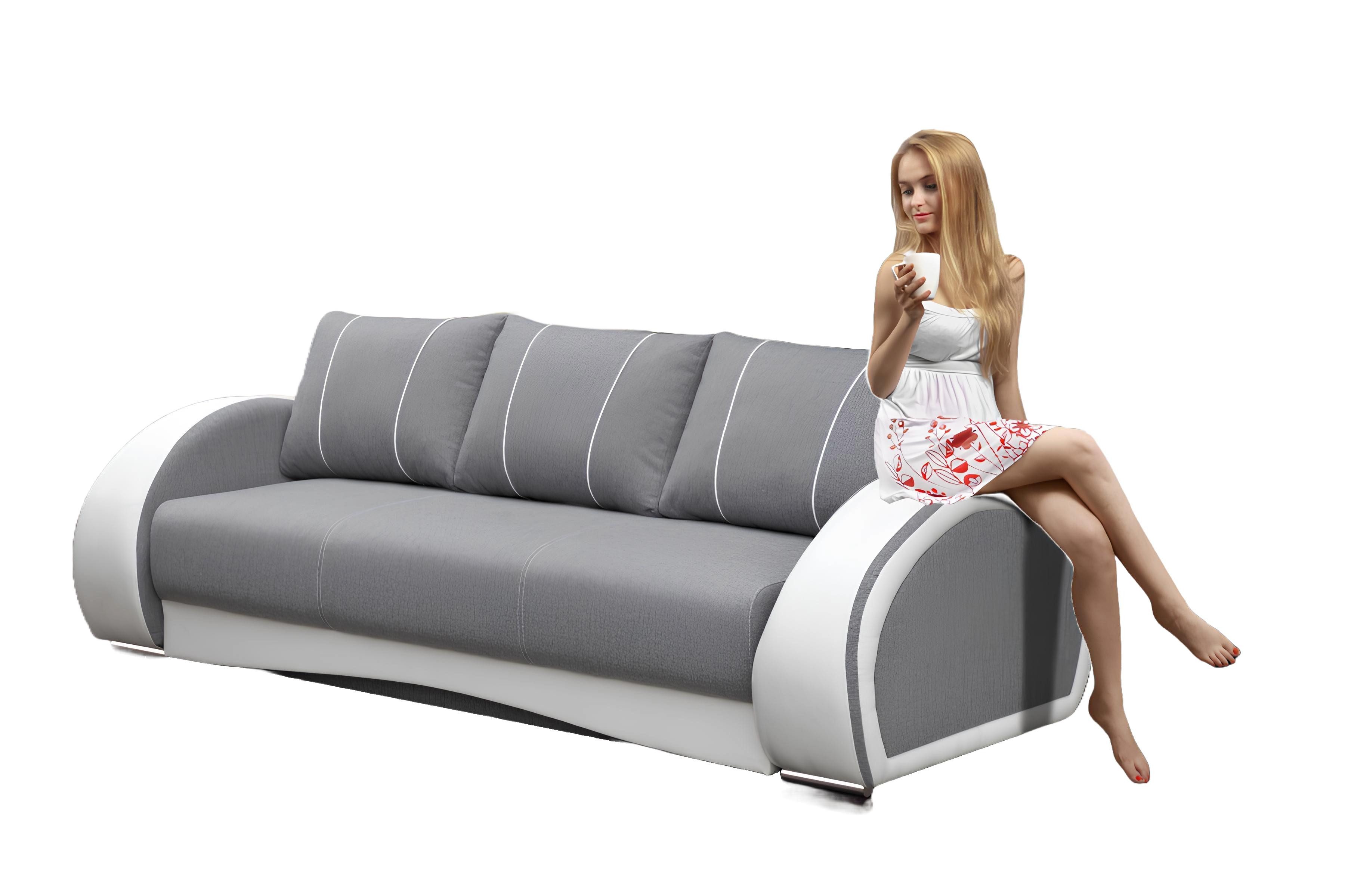 JVmoebel Schlafsofa Praktische Klappcouch mit Schlaffunktion und Bettkasten, Made in Europa