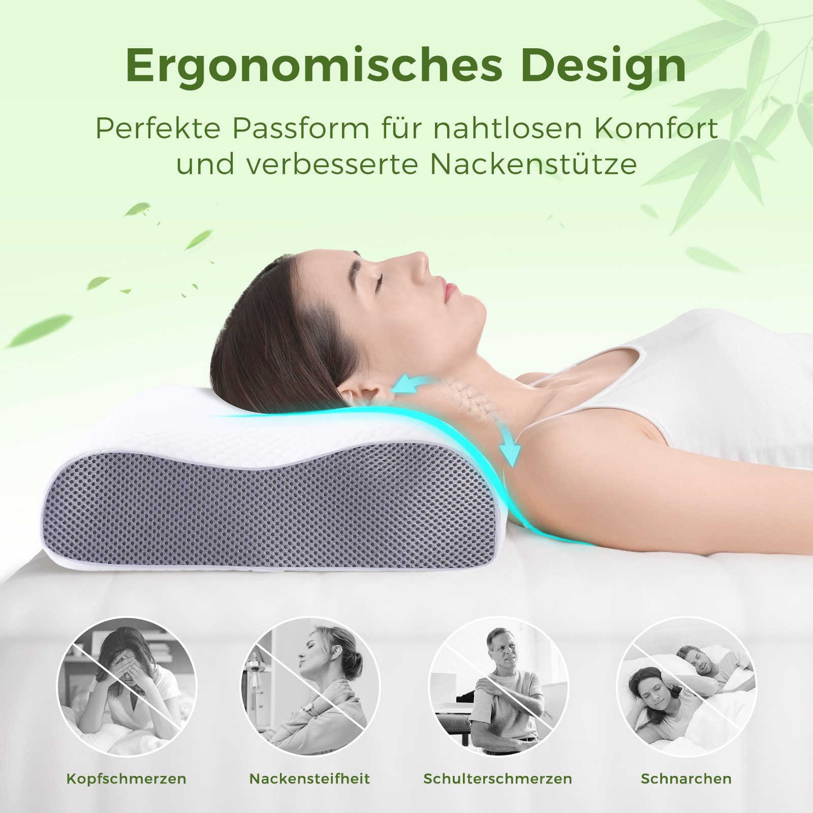 Elegear Nackenstützkissen Memory Foam Nackenkissen, Ergonomisches günstig online kaufen