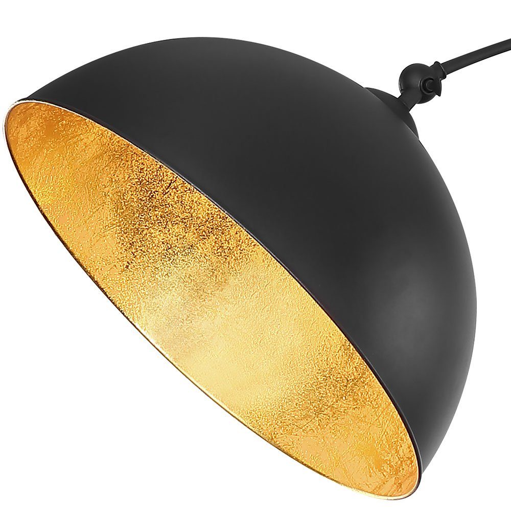 etc-shop LED Stehlampe, Leuchtmittel inklusive, verstellbar Gold Bogen Steh Zimmer Wohn Lampe Stand Warmweiß, im Leuchte Blatt