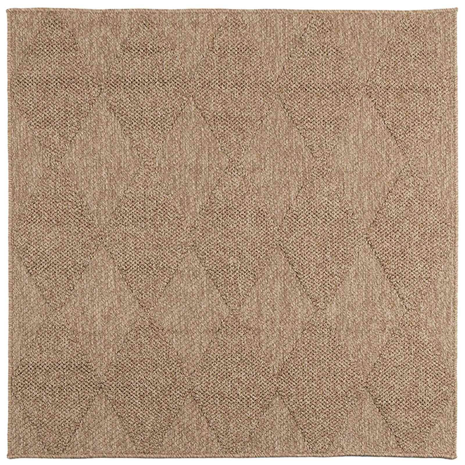 vidaXL Teppich Bereichsteppiche Quadratisch AGIRA Natur 240 x 240 cm Polyester, Quadratisch