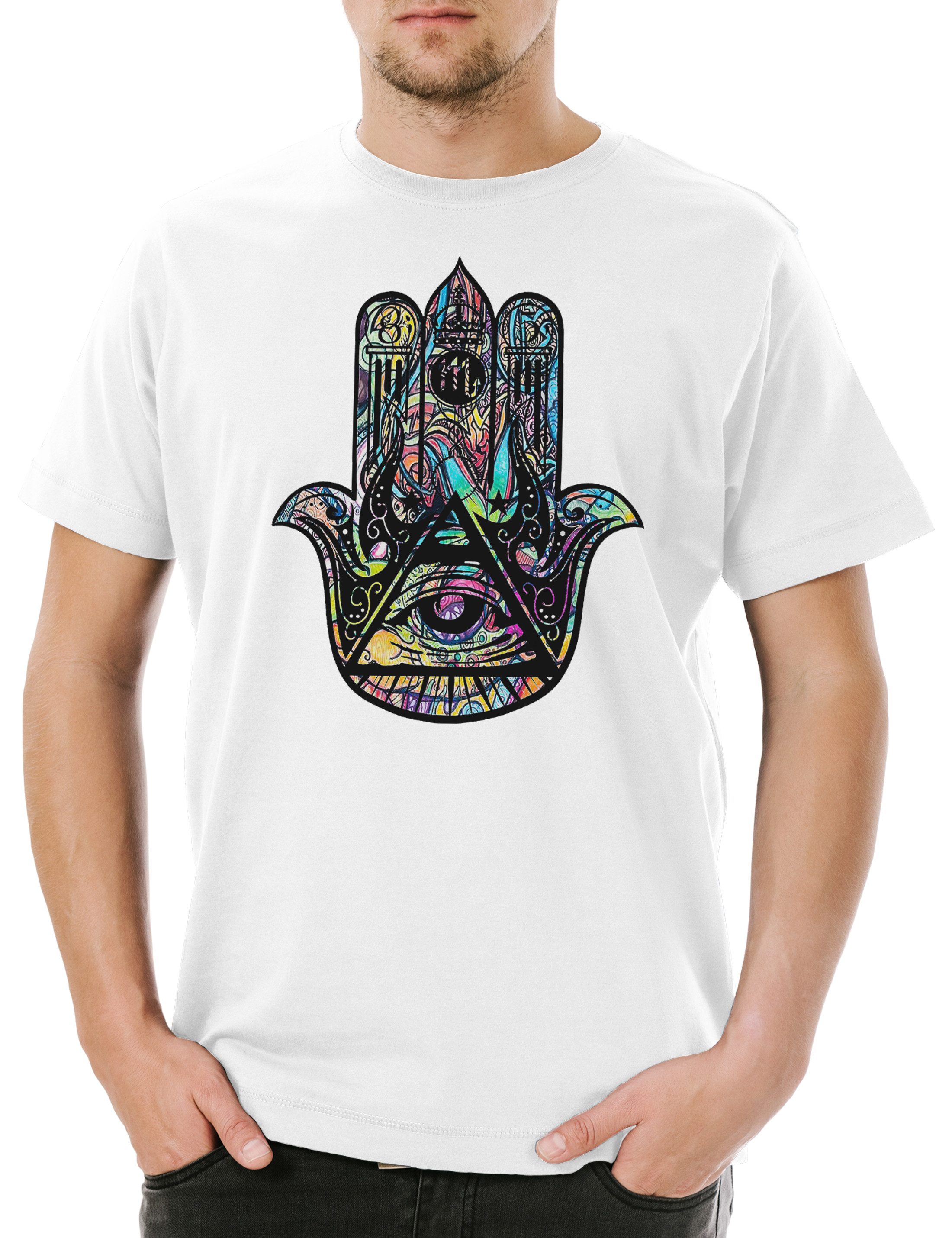 Urban Backwoods Print-Shirt Illuminati Hand Hamsa günstig online kaufen
