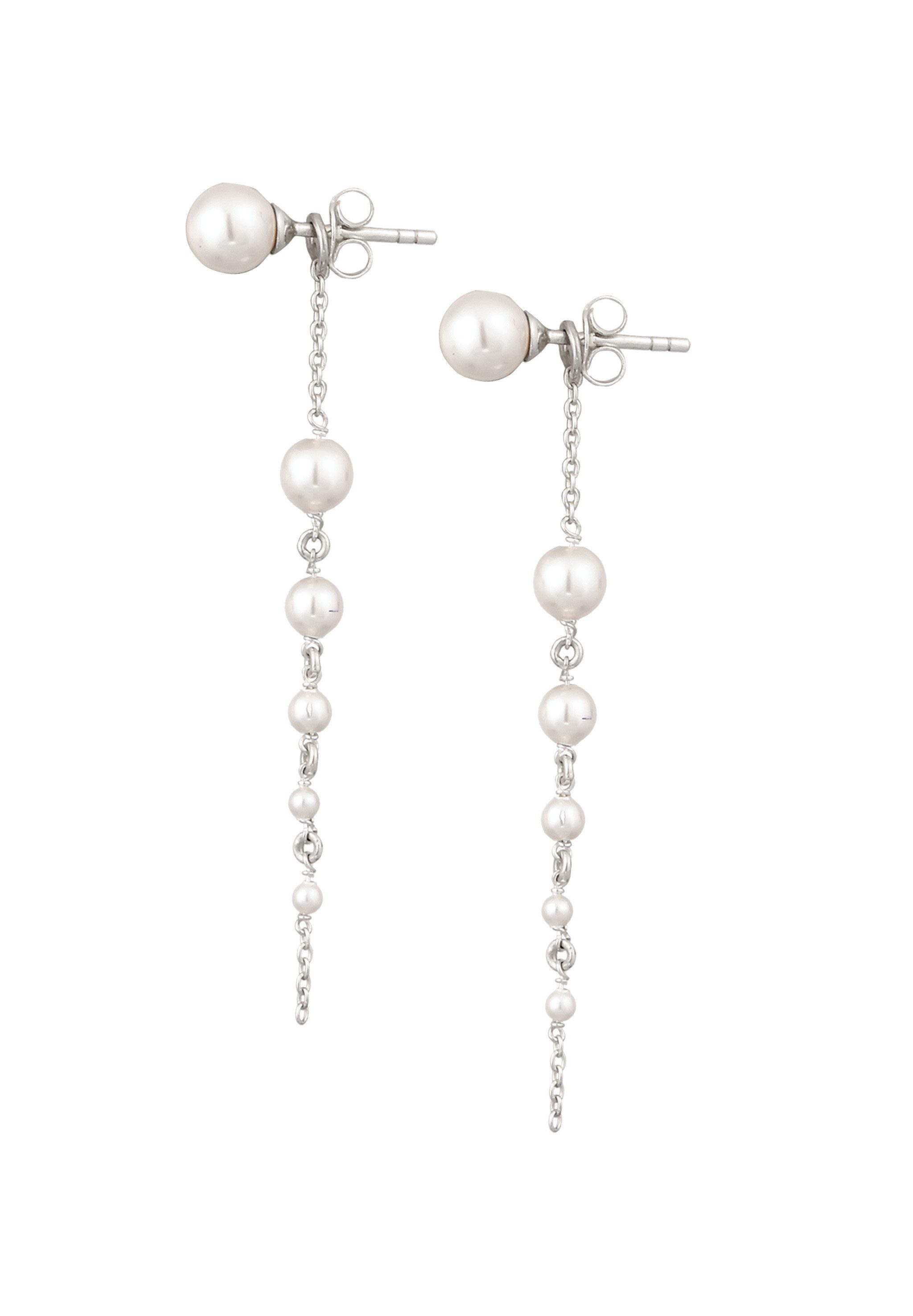 Elli Perlenohrringe Ohrhänger mit Perlen von Swarovski® 925 Sterling Silber