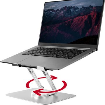 CoverKingz Laptop Ständer Höhenverstellbar mit 360° drehbarer Basis 10-17 silber Laptop-Ständer