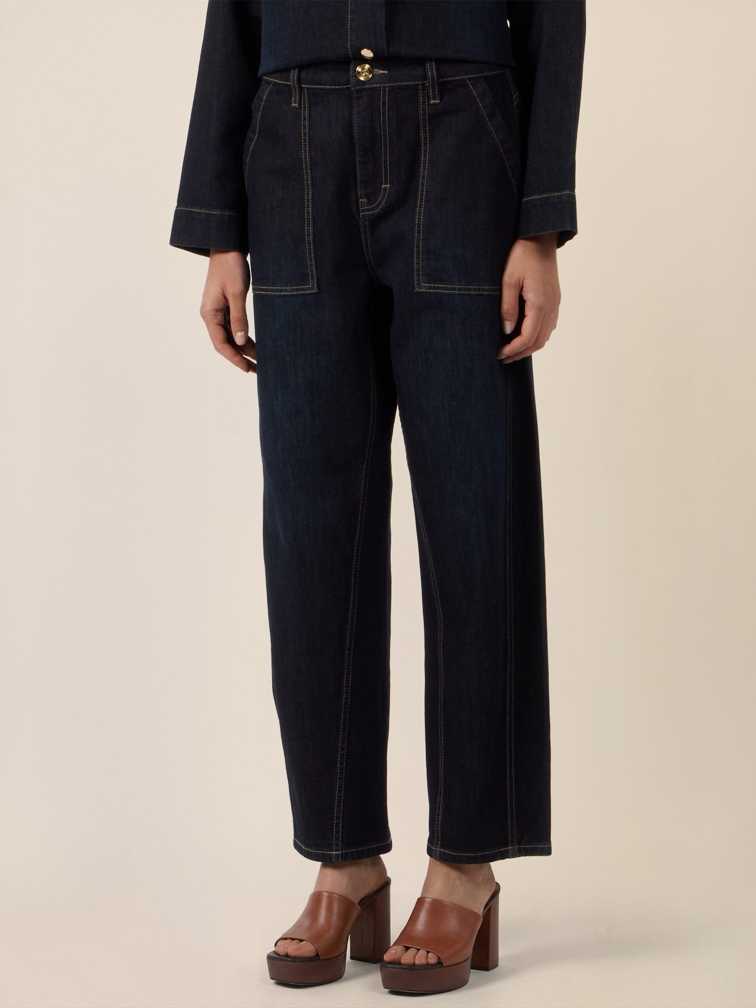 Apart Bootcut-Jeans mit aufgesetzten Taschen
