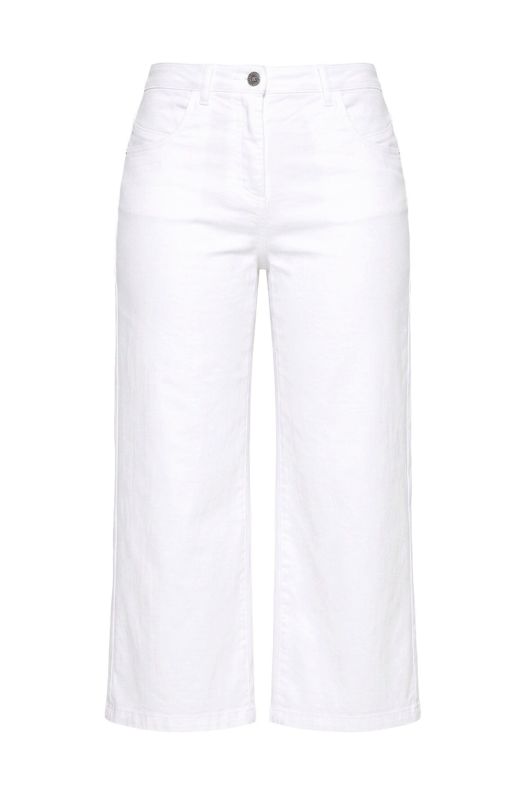 Ulla Popken Regular-fit-Jeans Jeans-Culotte wadenlang weites Bein Marlenehose