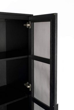 Zuiver Küchenbuffet Schrank HARDY EICHE schwarz von ZUIVER Türen mit Mesh aus Metall