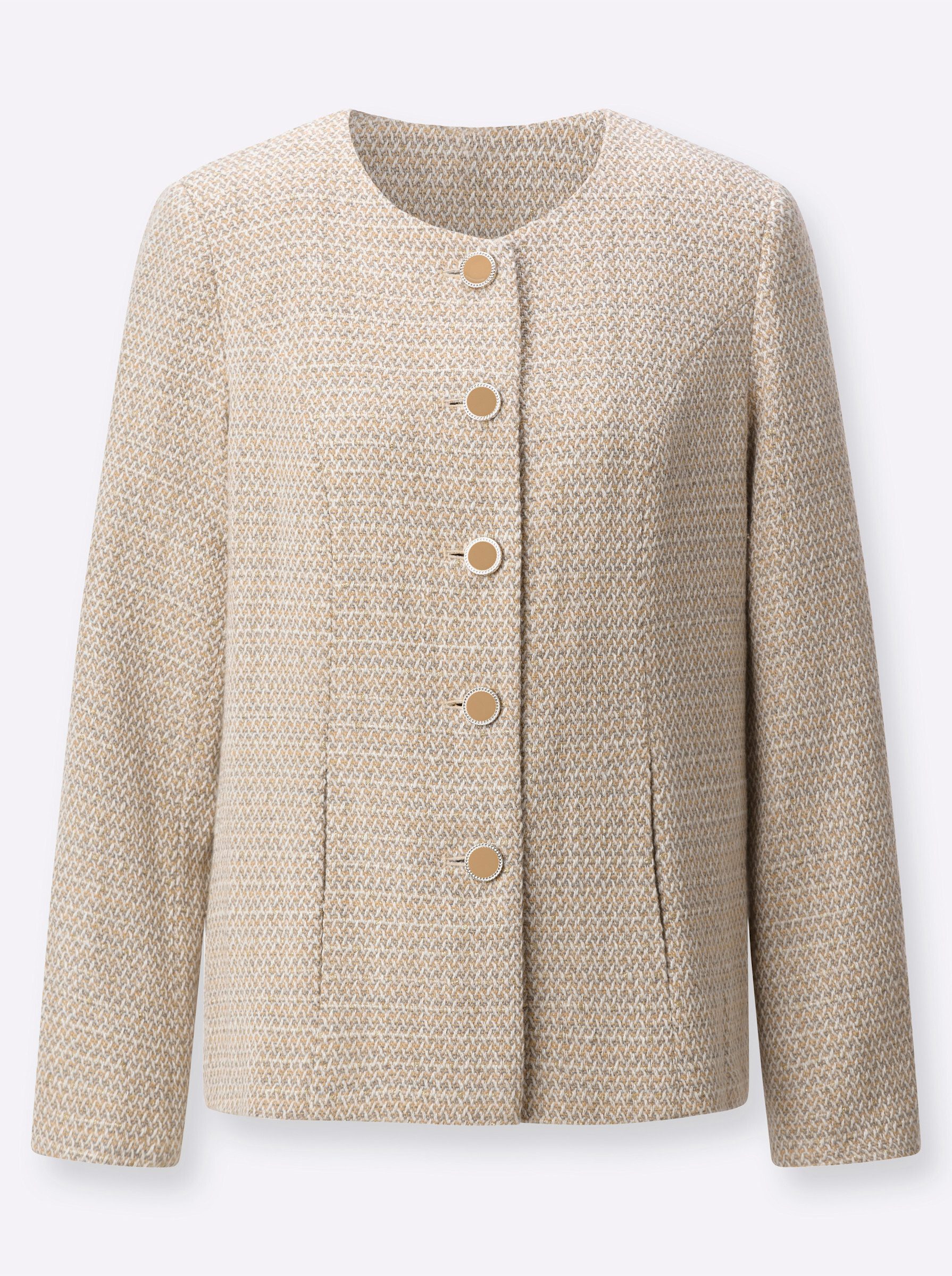 Witt Blusenblazer Bouclé-Blazer Langarm