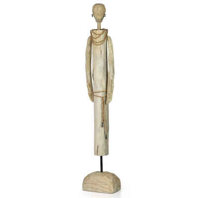 Moritz Skulptur Skulptur African Boy 69x13x9cm, Dekoobjekt Holz, Tischdeko, Fensterdeko, Wanddeko, Holzdeko