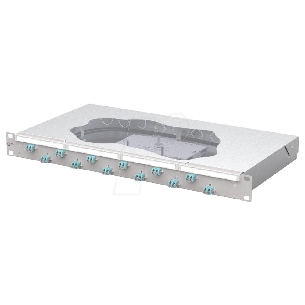 Metz Connect Metz Connect OpDAT fix2 Patchfeld splice 12xLC-D OM3 Patch-Panel 483 Netzwerk-Patch-Panel