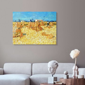 Posterlounge Acrylglasbild Vincent van Gogh, Ernte in der Provence, Wohnzimmer Malerei