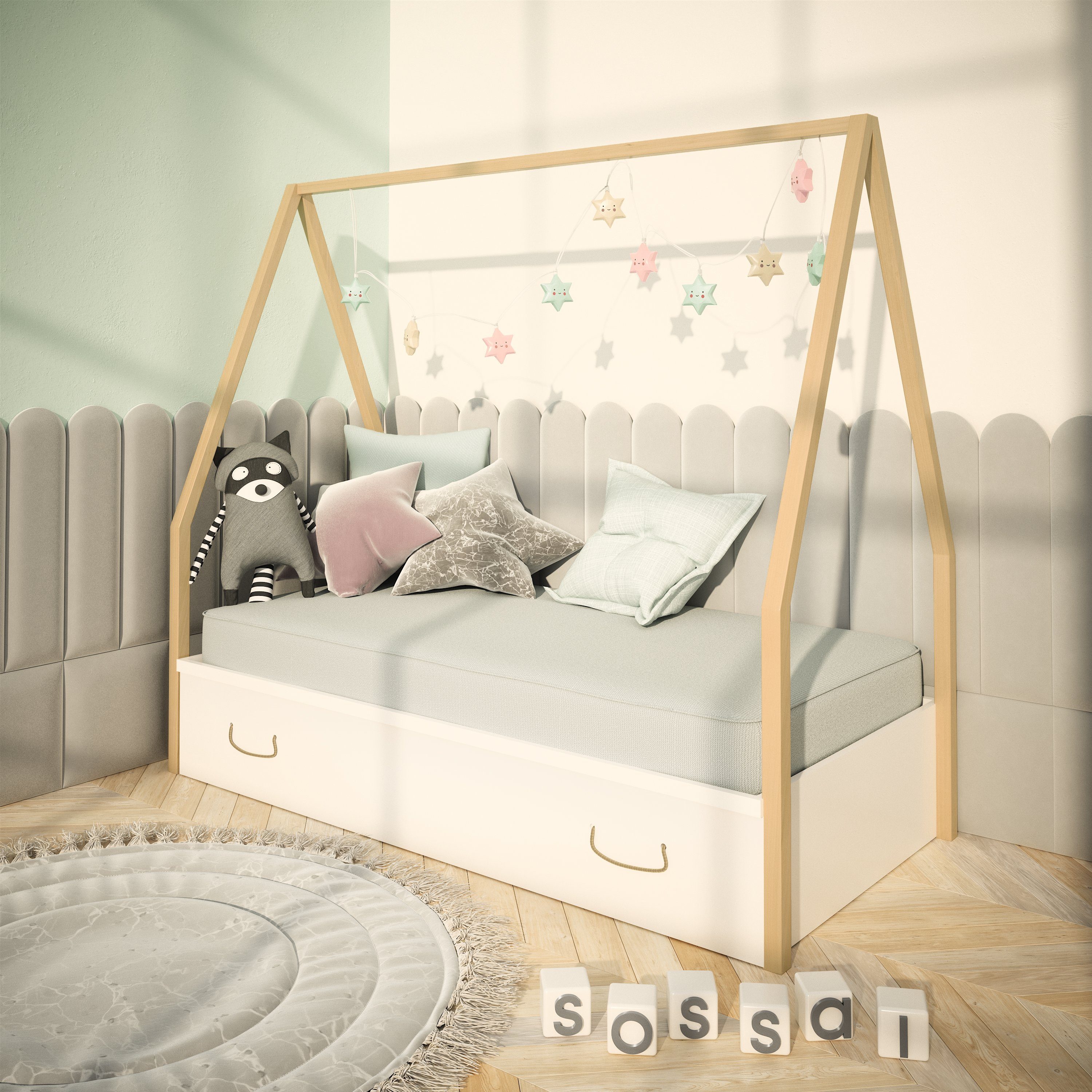 sossai® 3D Wandpaneel Wandpolster Wandverkleidung gepolstert günstig online kaufen