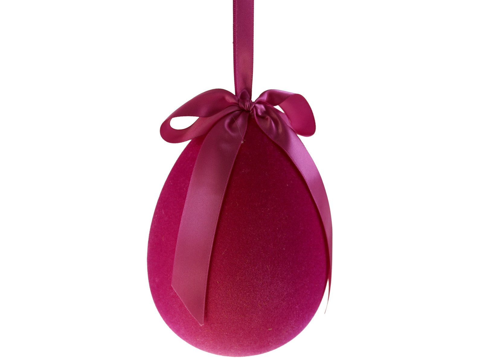 Werner Voß Dekofigur Voß Hänger Ei mit Schleife magenta 11x15 cm