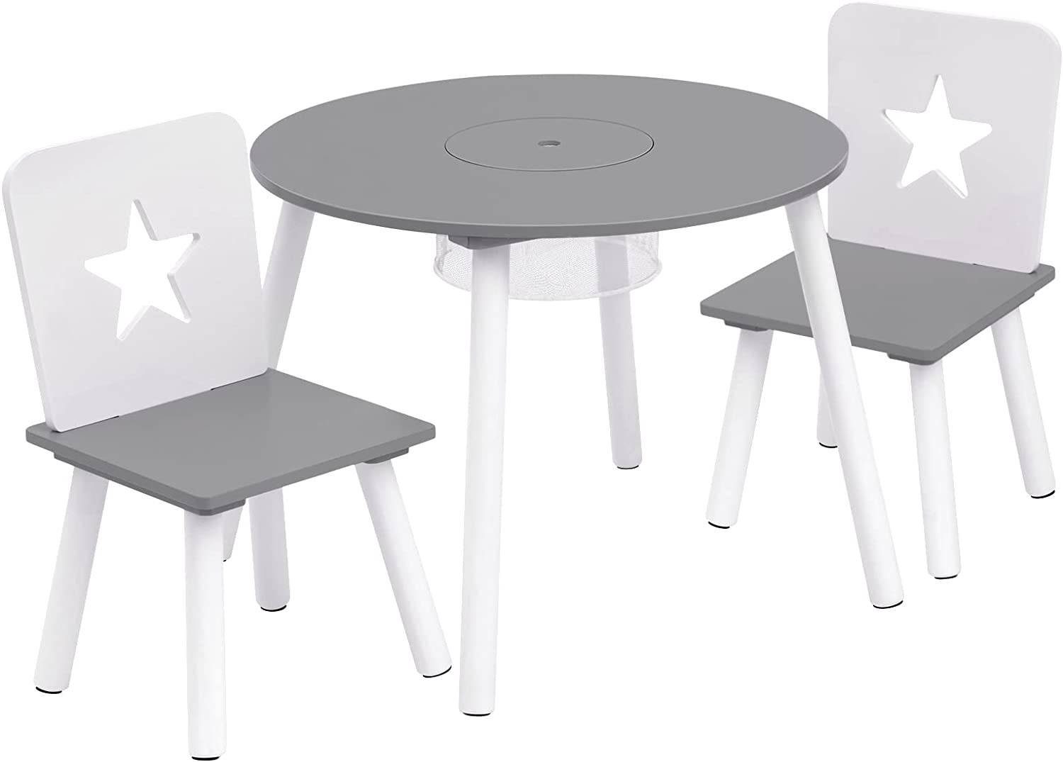Woltu Kindersitzgruppe Kindersitzgruppe, mit Kiefernholz Tisch-Set Stauraum,