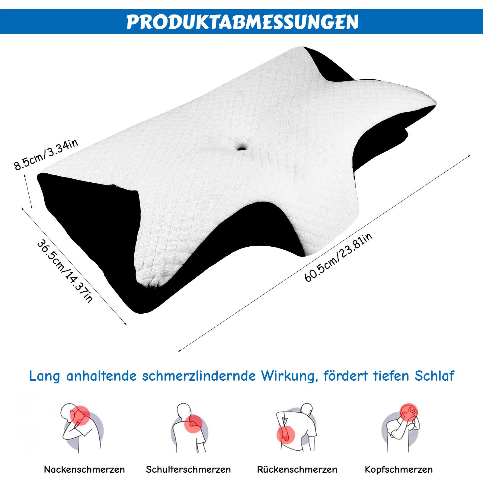 BlingBin Nackenstützkissen Ergonomisches Nackenkissen Memory Schaum Orthopä günstig online kaufen