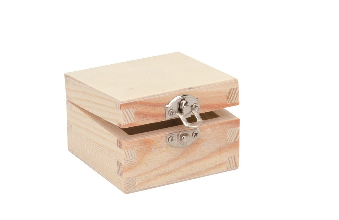 Glorex Bastelnaturmaterial Glorex Holzbox quadratisch 7 x 7 x 4 cm