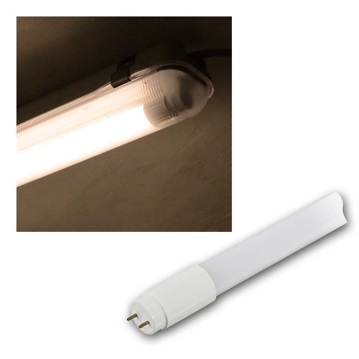 McShine LED-Leuchtmittel LED-Röhre, T8, 10W, 850 lm, 270°, 60cm, warmweiß, warmweiß