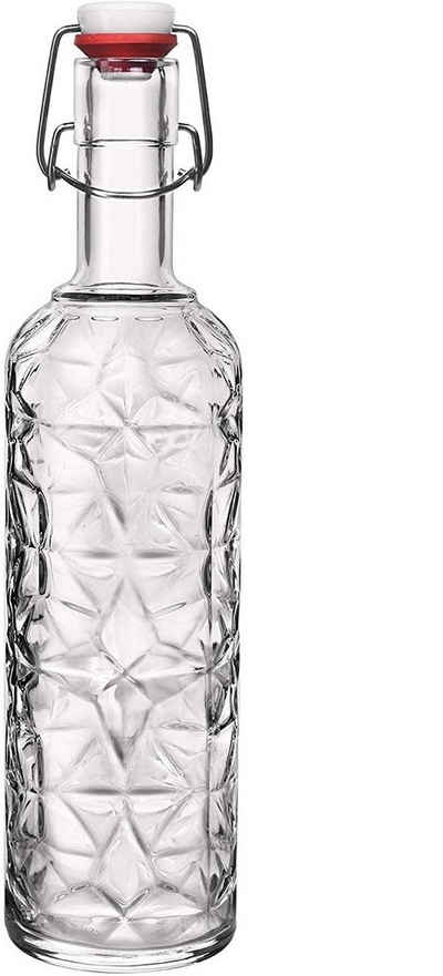 Emilja Trinkflasche Glas Flasche Oriente 1L transparent mit Bügelverschluss