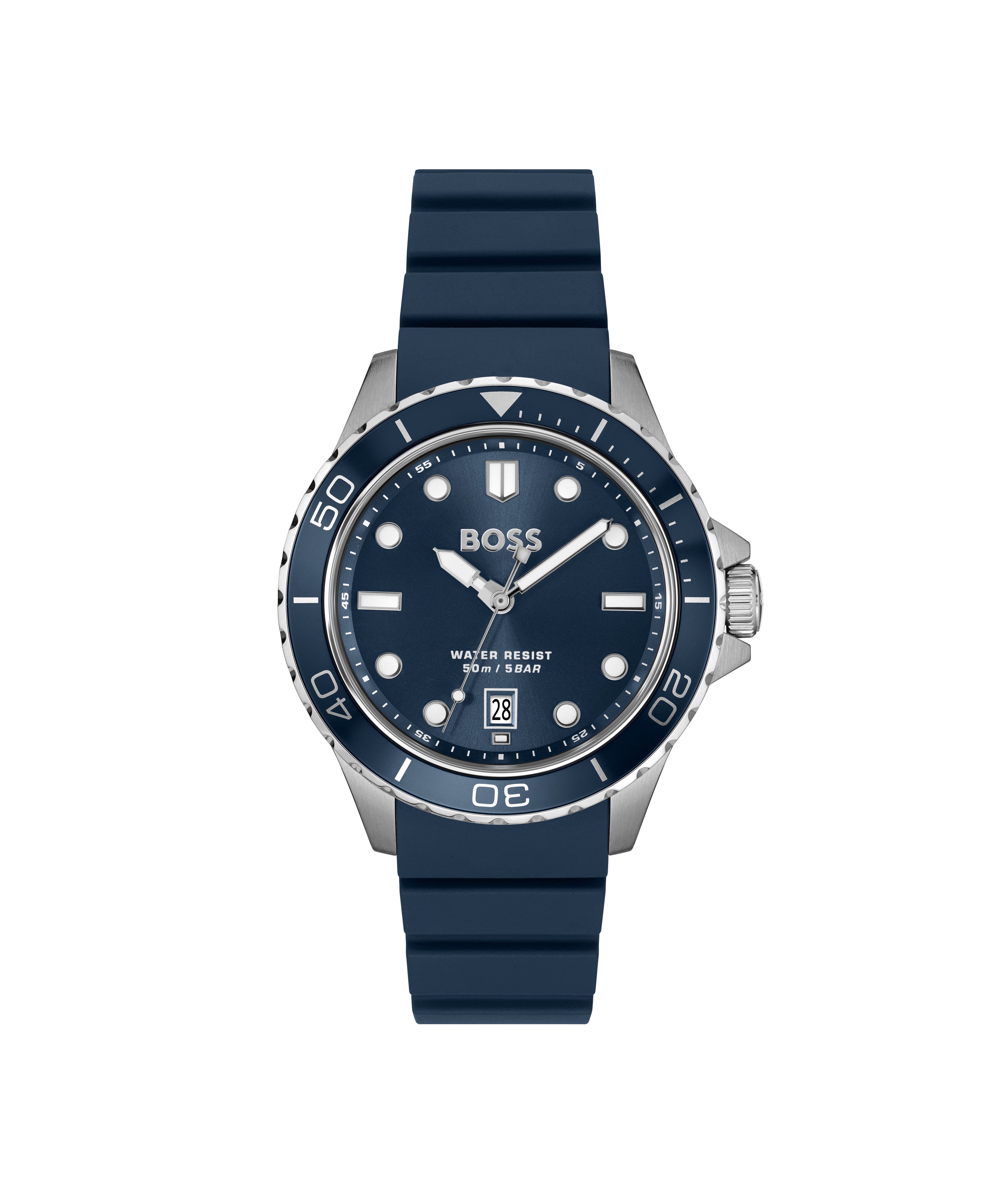 BOSS Quarzuhr TROPER SPORT 1514292, Armbanduhr, Herrenuhr, Silikonarmband, analog, Tag