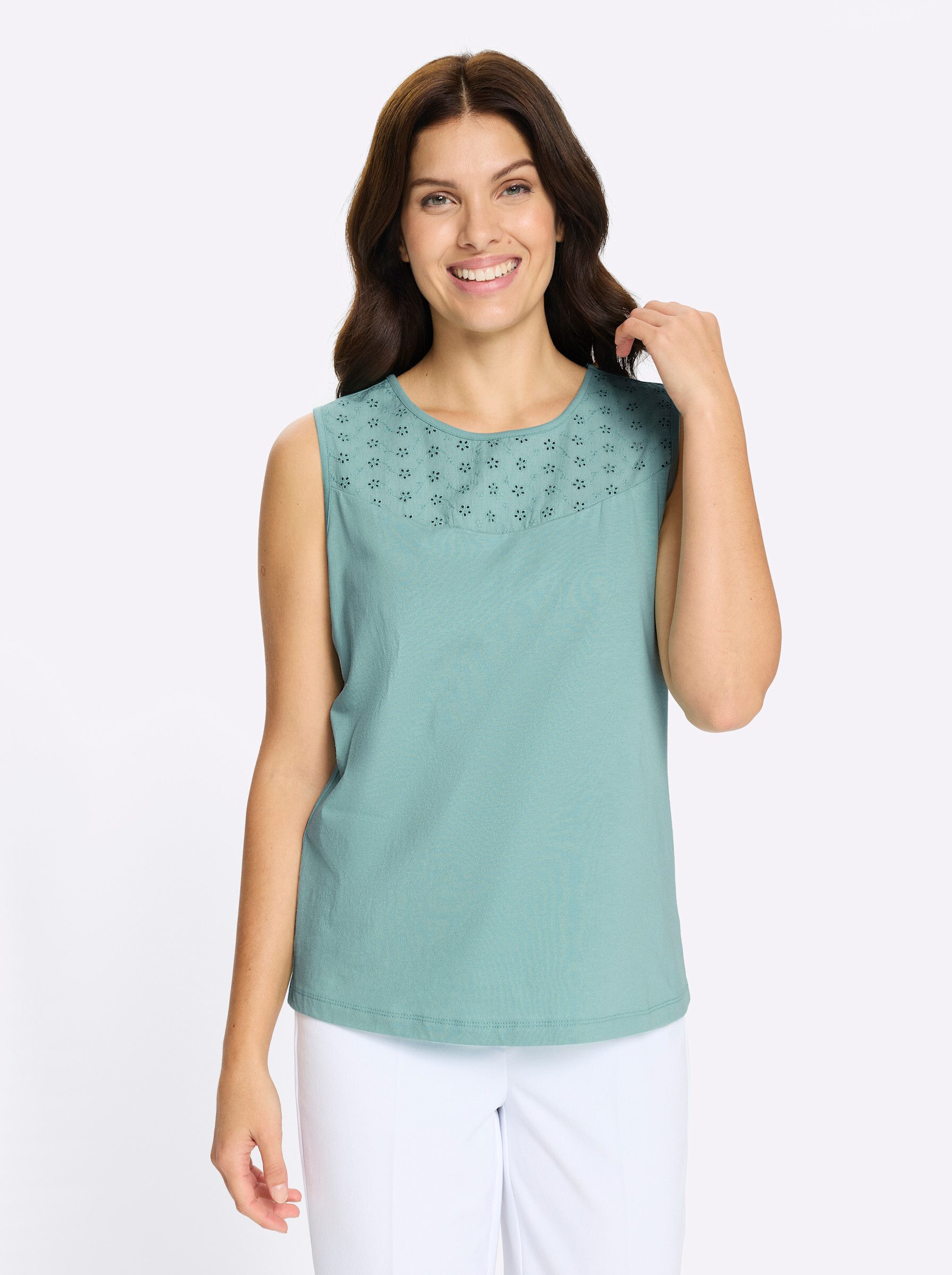Sieh an! T-Shirt Shirttop Ärmellos günstig online kaufen