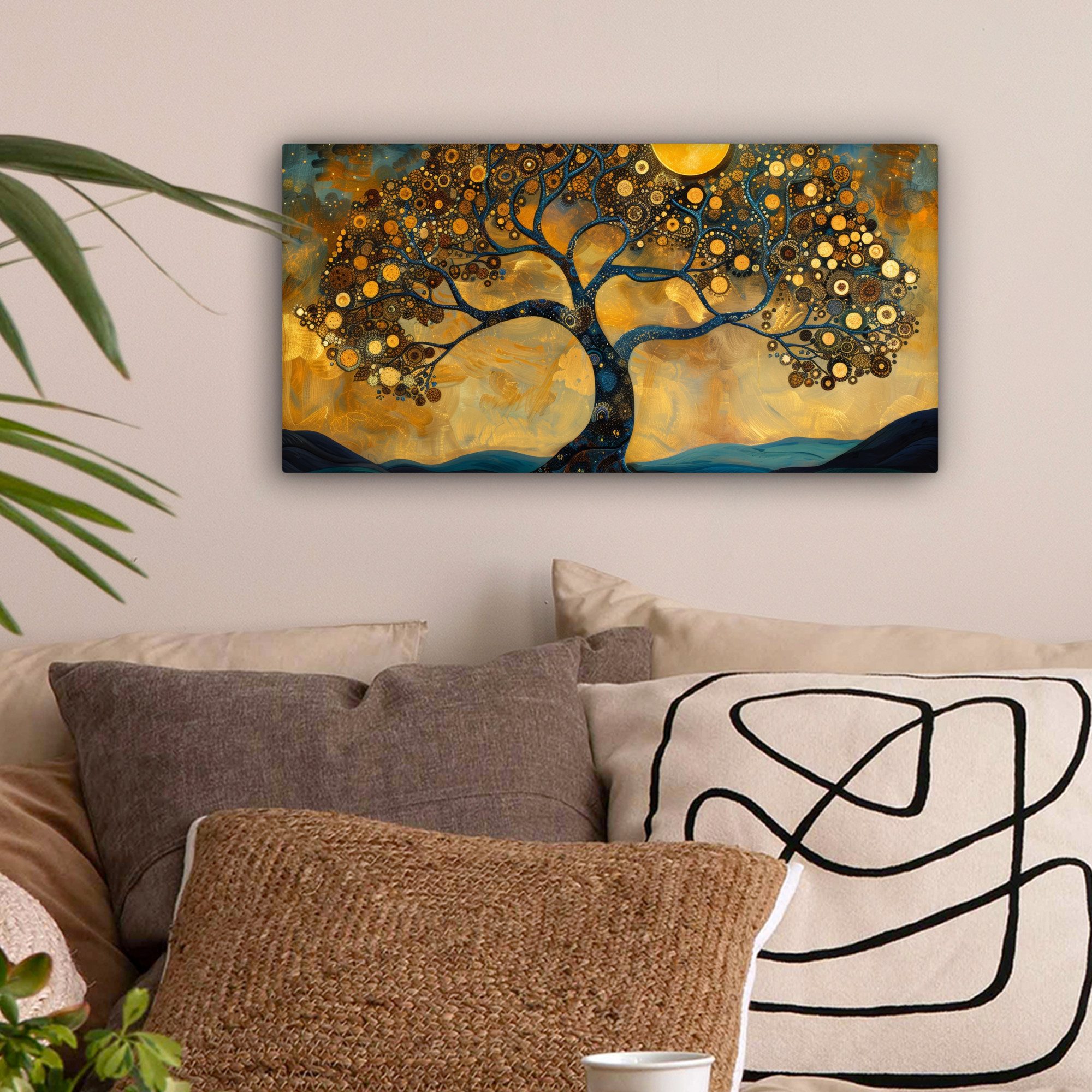 OneMillionCanvasses® Leinwandbild Panorama Baum - Industriell - Abstrakt - günstig online kaufen