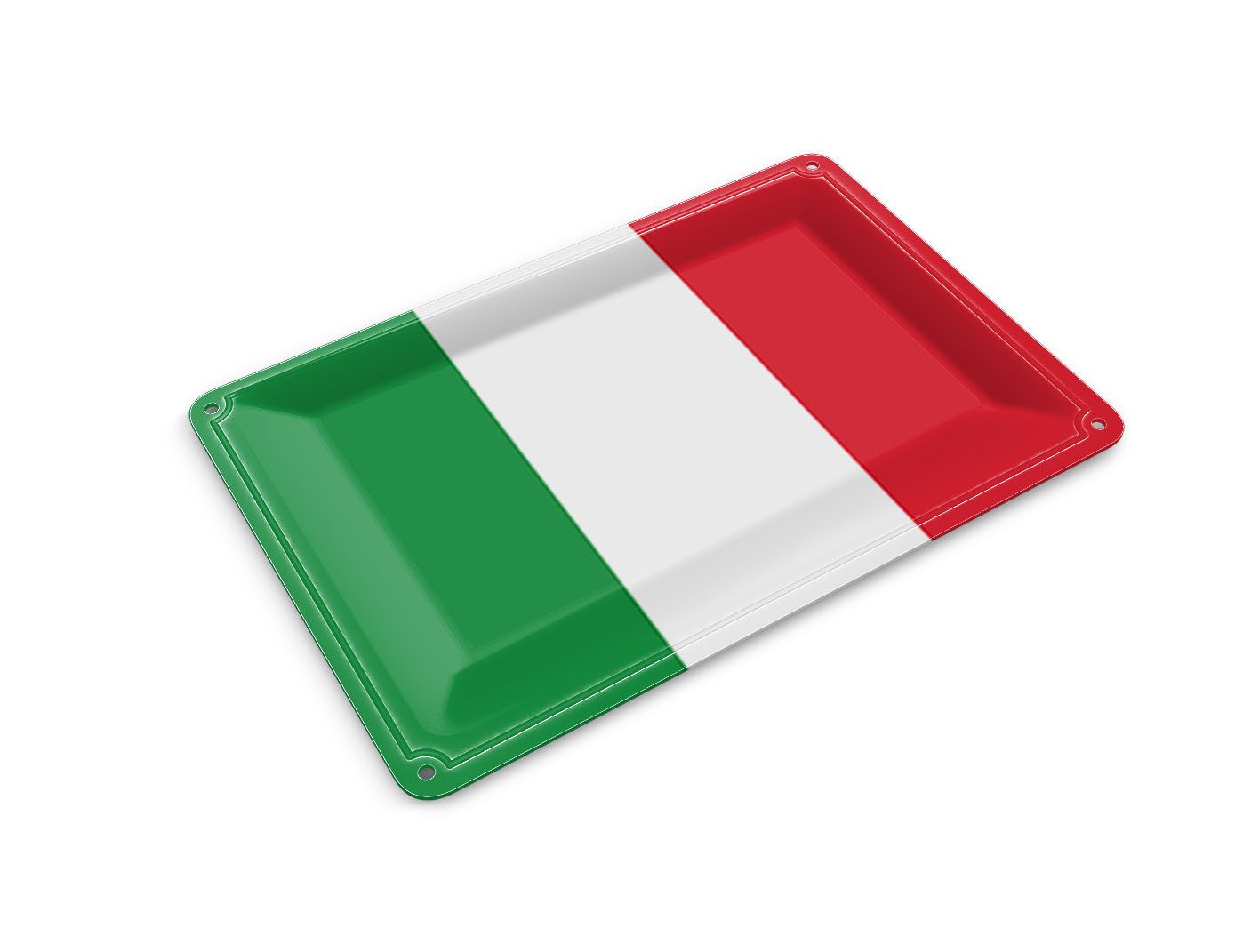 Femer GmbH Postkarte Flagge Italiens 14x10 cm Flag of Italy, unfrankiert