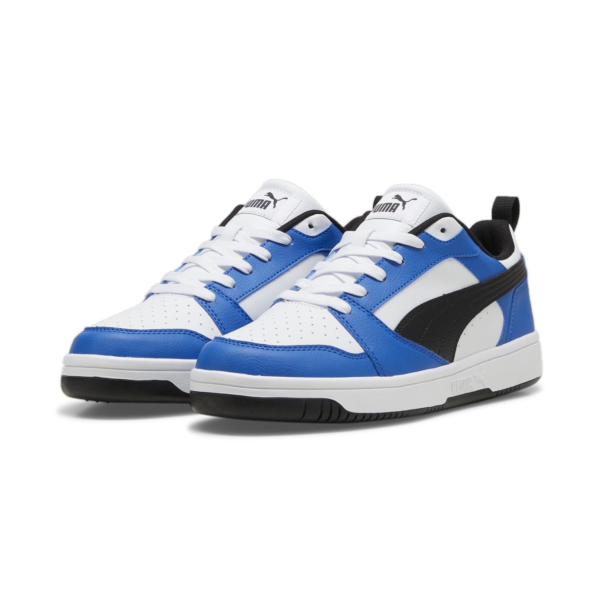 PUMA Rebound V6 Low Sneakers Erwachsene Sneaker White Black Team Royal Blue