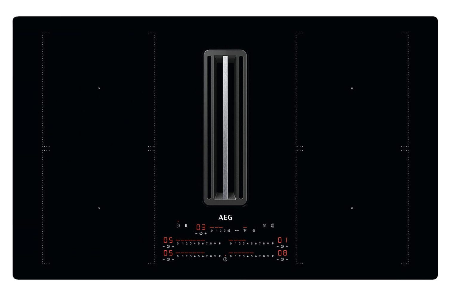 AEG CCE84751CB Schwarz Integriert 83 cm Zonen-Induktionskochfeld 4 Zone(n) Integrierte Haube