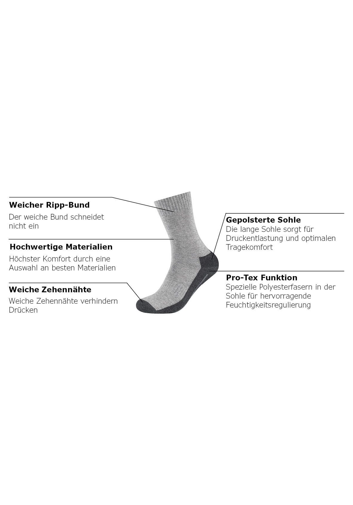 Camano Socken function (4 Paar) mit feuchtigkeitsregulierendem Material