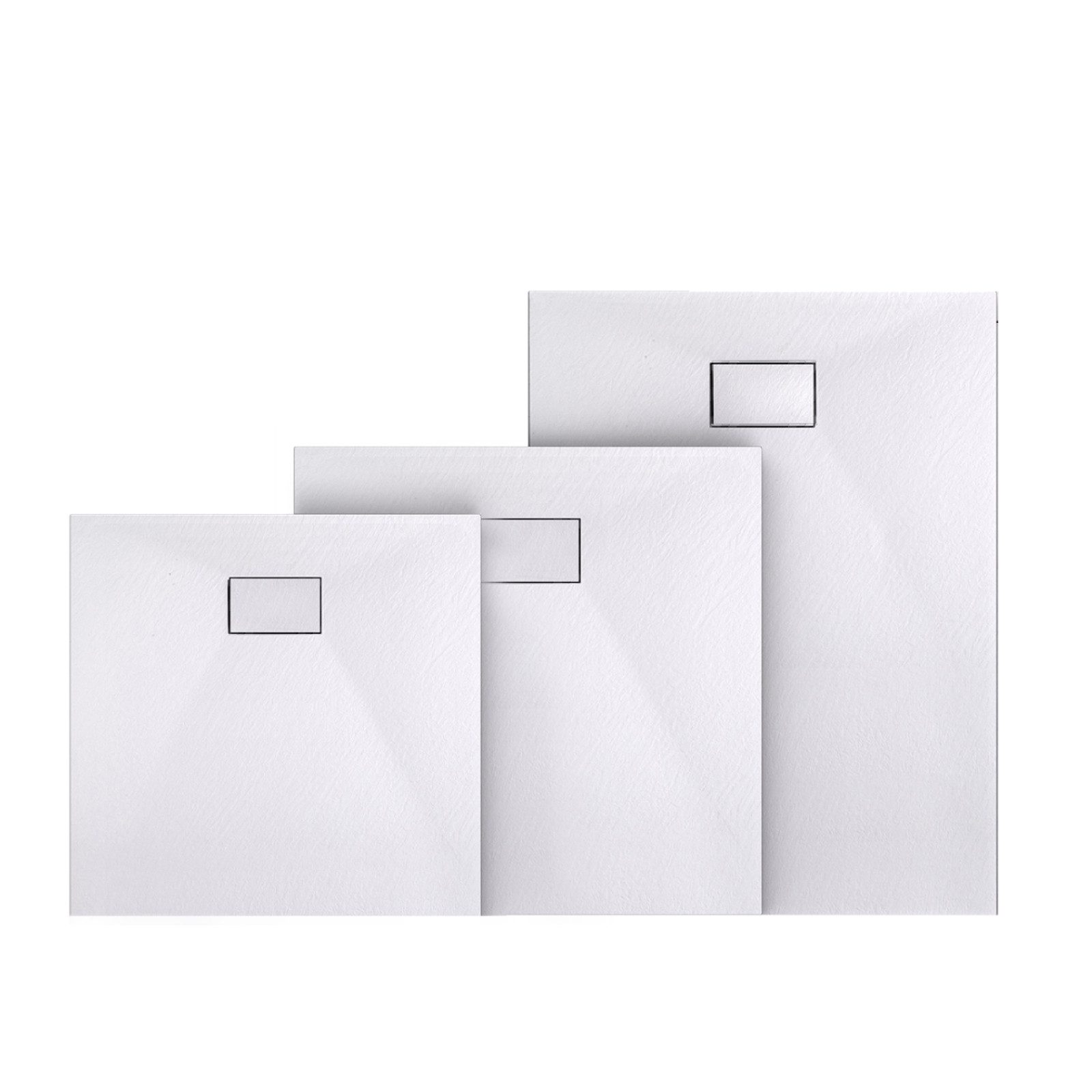 MEYKOERS Duschwanne SMC Duschtasse rutschhemmend,Eckduschwanne 80 × 80/90 × 90/120 × 90 cm, Quadratisch, SMC, Eckduschwanne 90×90, Quadratisch