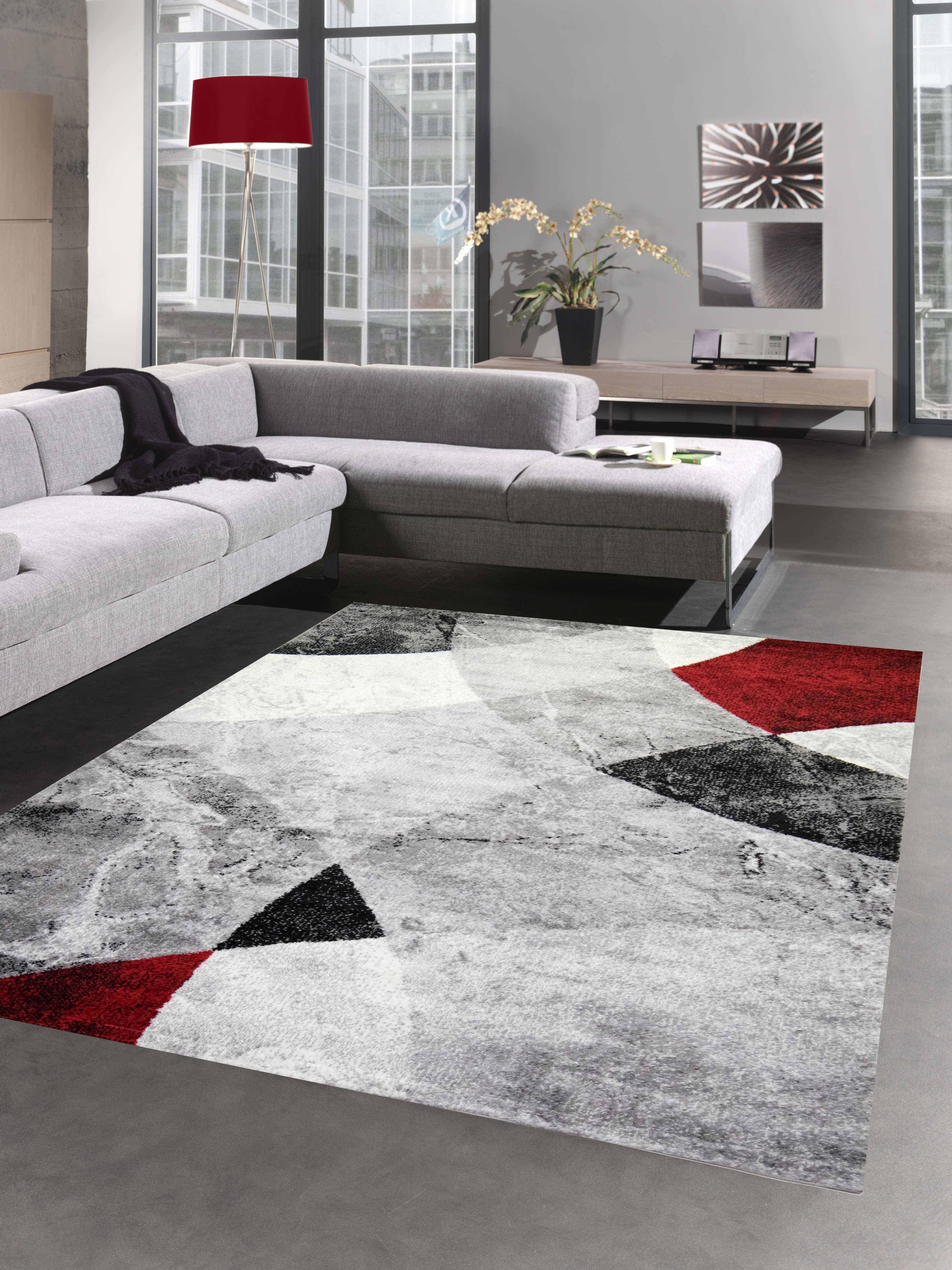 Carpetia Teppich Wohnzimmer Teppich mit marmorierten günstig online kaufen