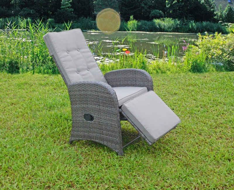 Garden Pleasure Gartenliege, 2x Garden Pleasure Polyrattan Relaxsessel Крісла Lounge Terrasse Liege