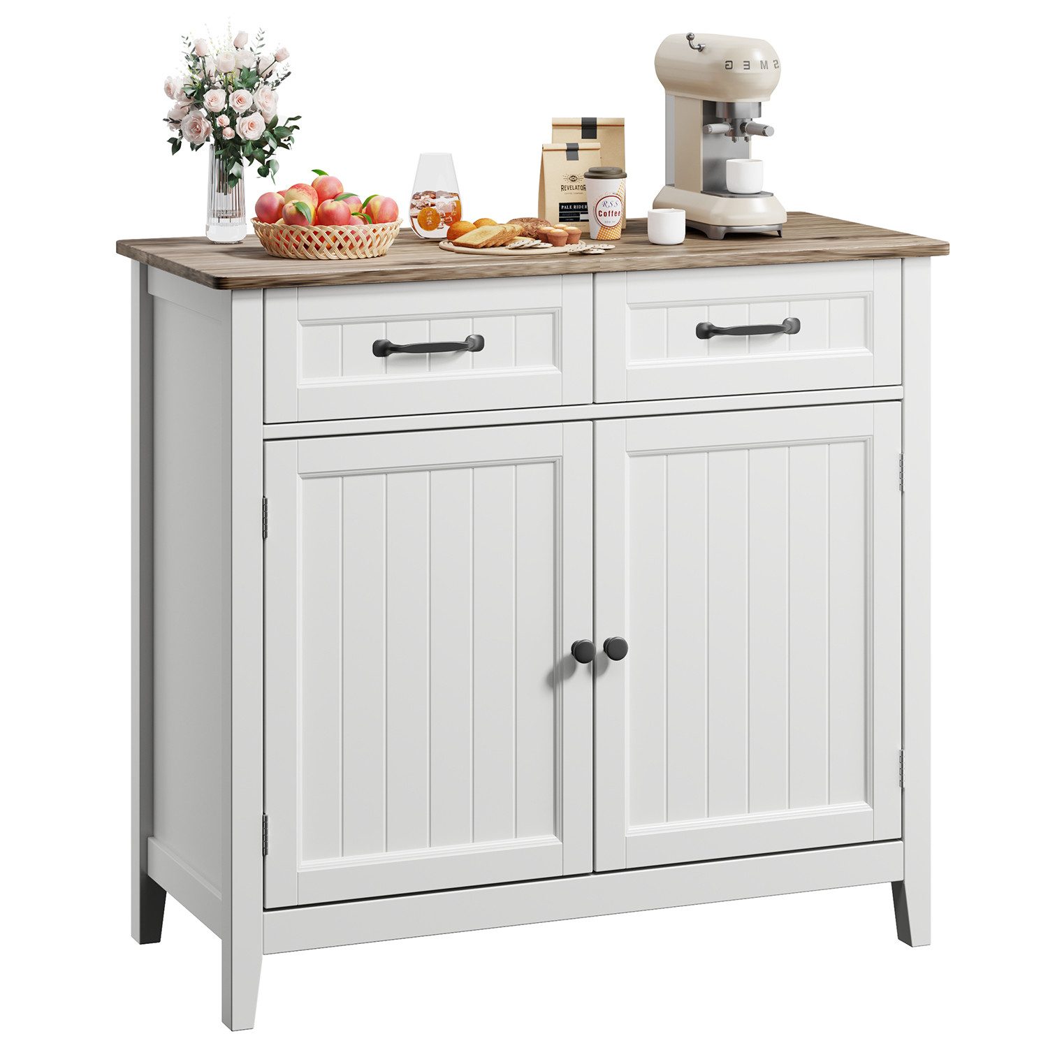 Bealife Sideboard Küchenschrank mit Arbeitsplatten,mit 2 günstig online kaufen