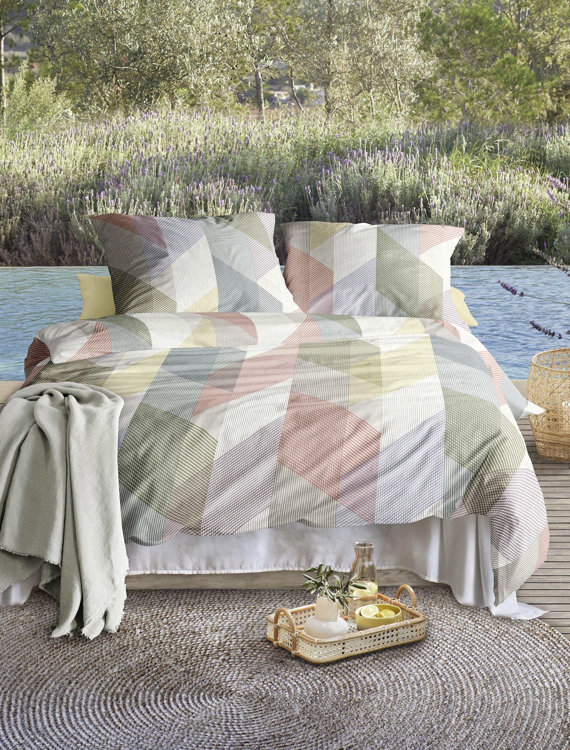 Irisette Bettwäsche Wave 8739, Mako-Satin, 2 teilig, anschmiegsam und atmungsaktiv, Ganzjahresqualität