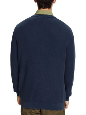 Esprit Rundhalspullover Pullover mit Rundhalsausschnitt, 100 % Baumwolle