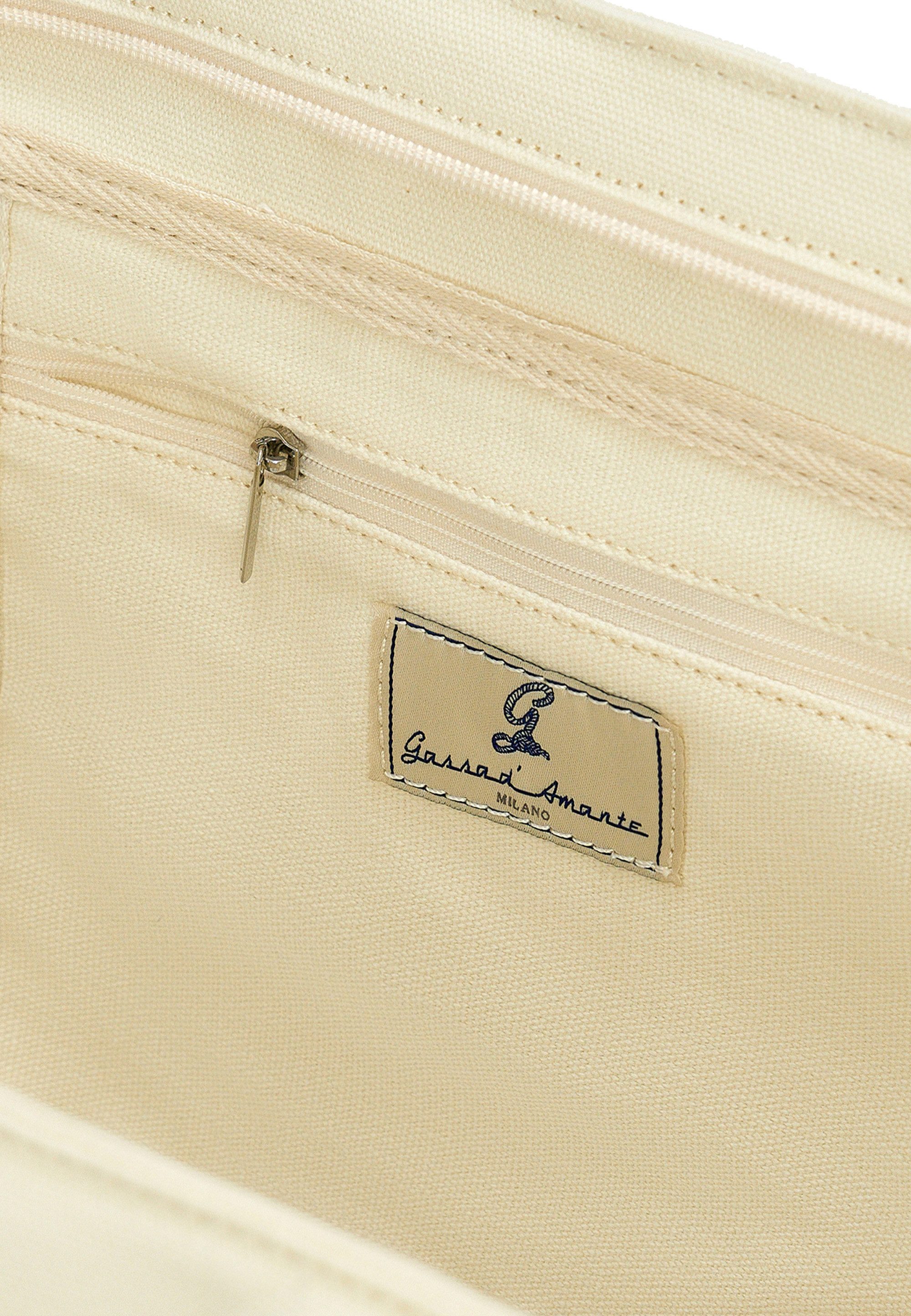 Gassa d'Amante Henkeltasche Forte dei Marmi, mit Doppelgriff und Schultergurt