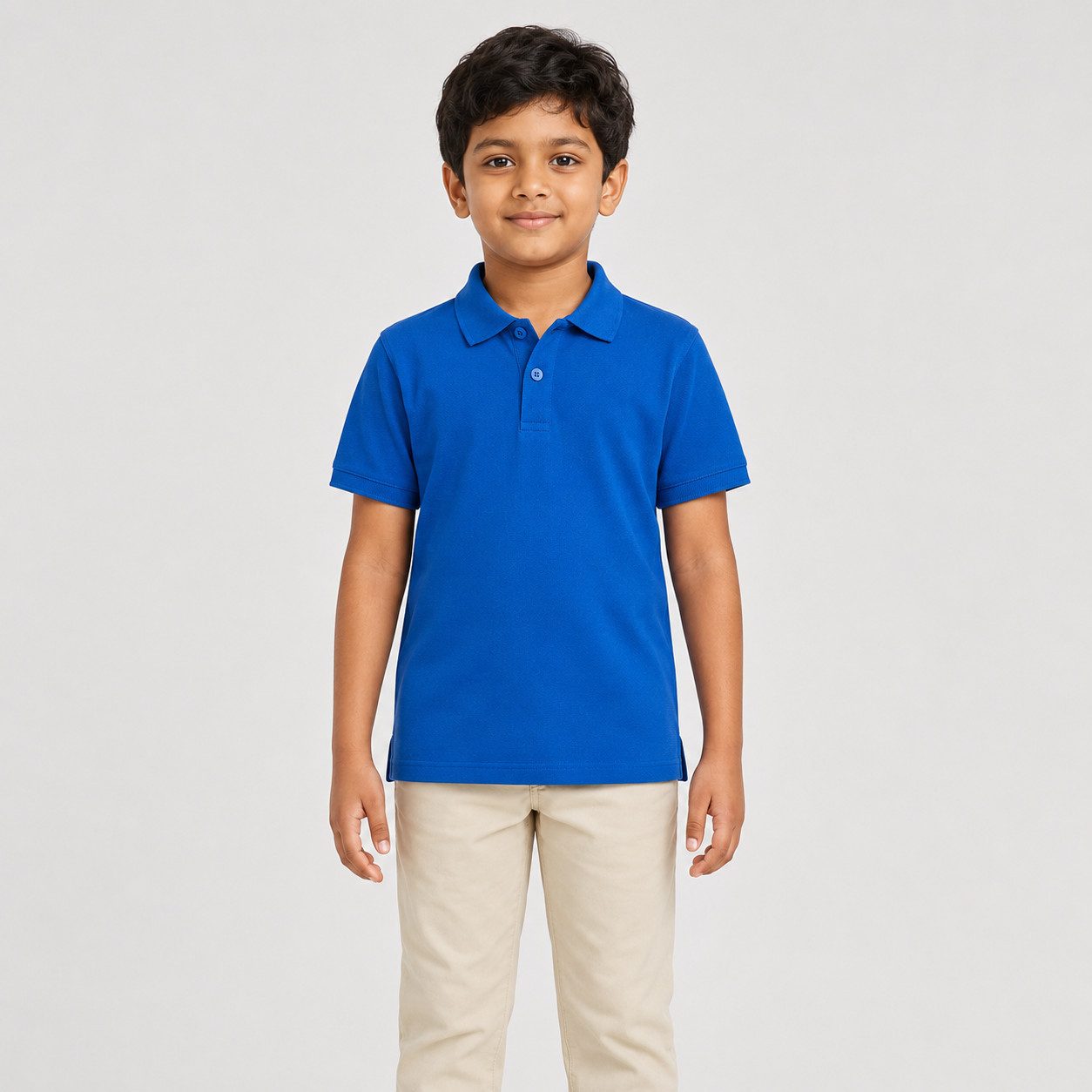 Sitztgut Poloshirt Kinder Polo-Shirt aus Bio-Baumwolle (1-tlg) Seitenschlitze, verlängertes Rückenteil und Transfer-Necklabel