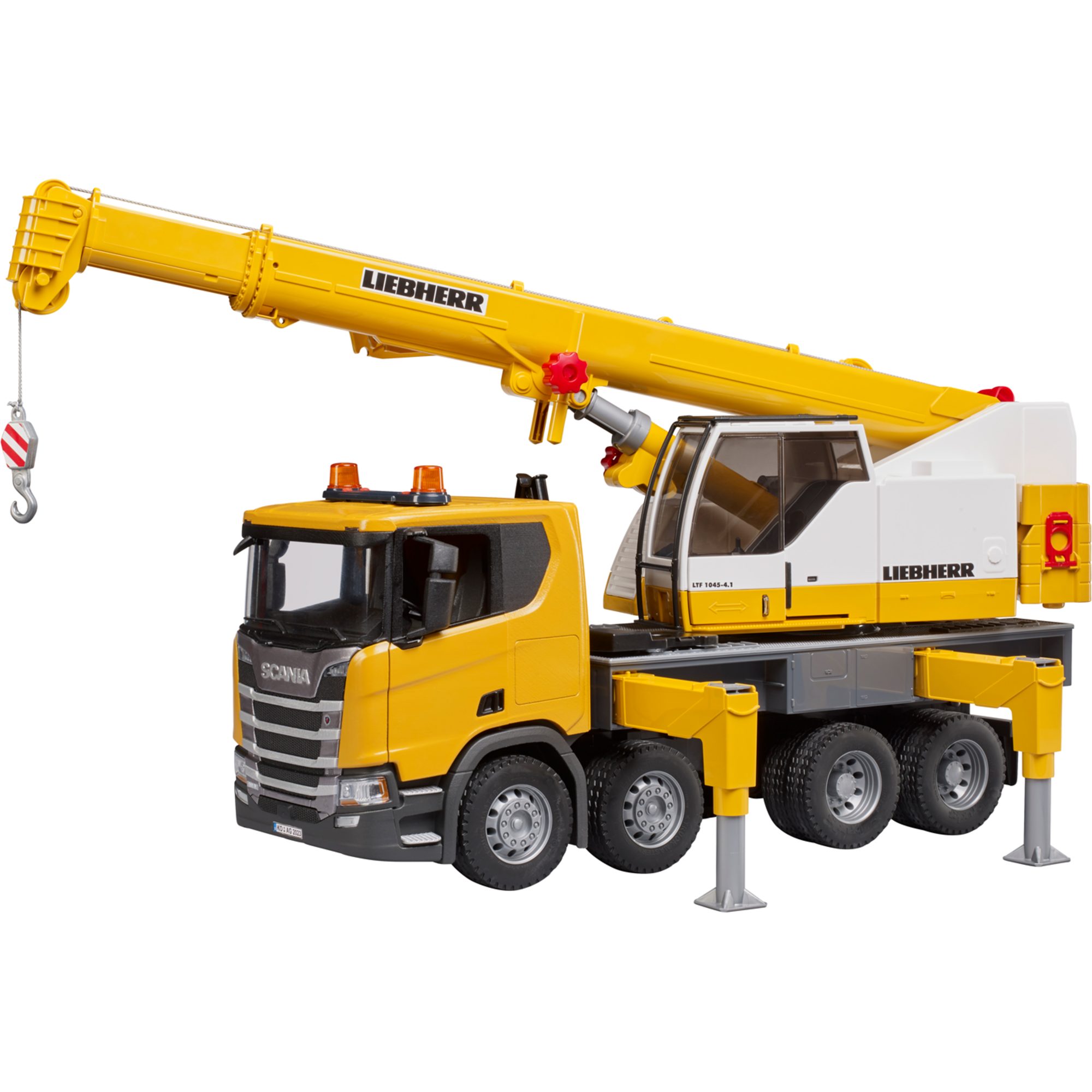 Bruder® Spielzeug-Baumaschine bruder Scania Super 560R Liebherr Kran-LKW mit Light & Sound Modul
