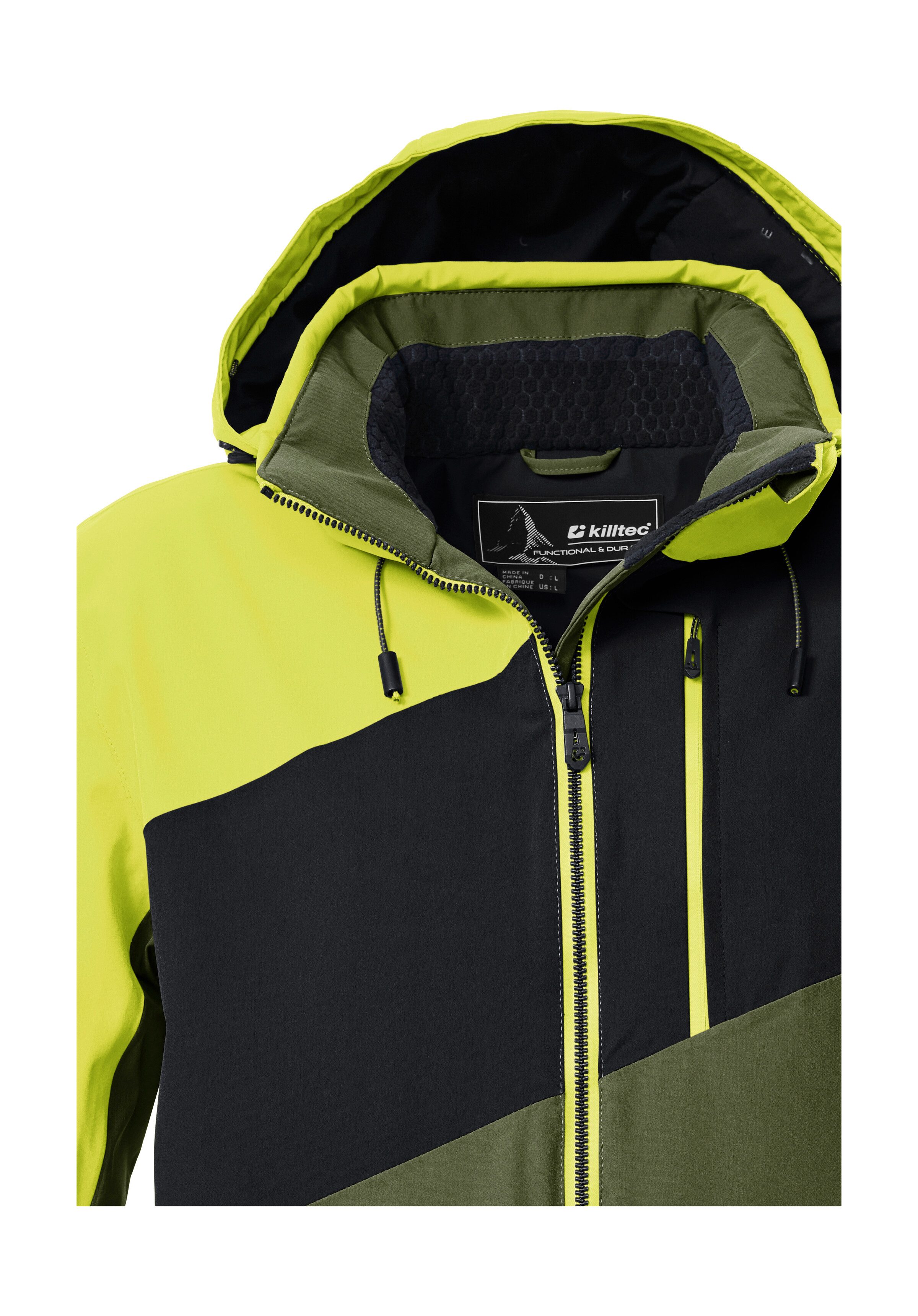 Killtec Skijacke KSW 32 MN SKI JCKT Wasserdichte, atmungsaktive Skijacke mit abnehmbarer Kapuze