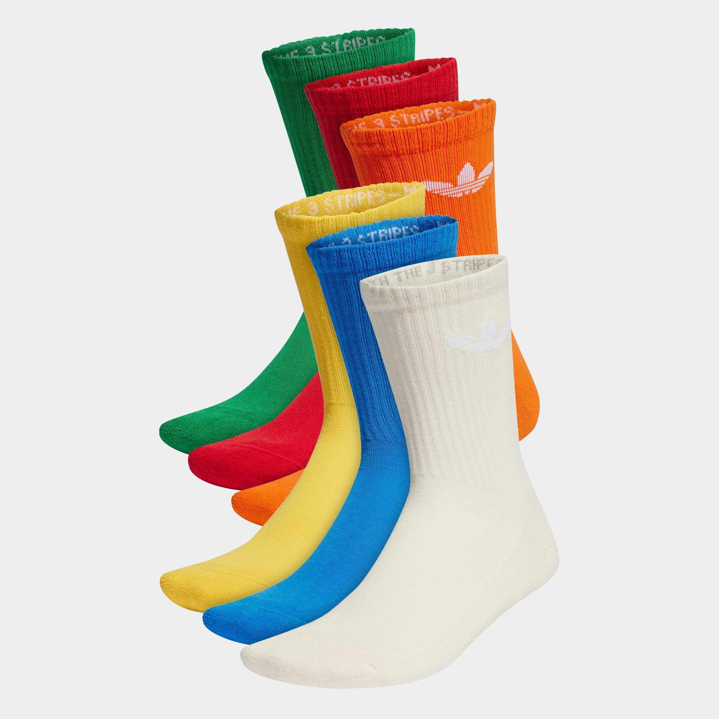 adidas Originals Sportsocken TR CREW S 6P (6-Paar) für Laufen, 6er-Pack, mit Trefoil Logo, wadenlang