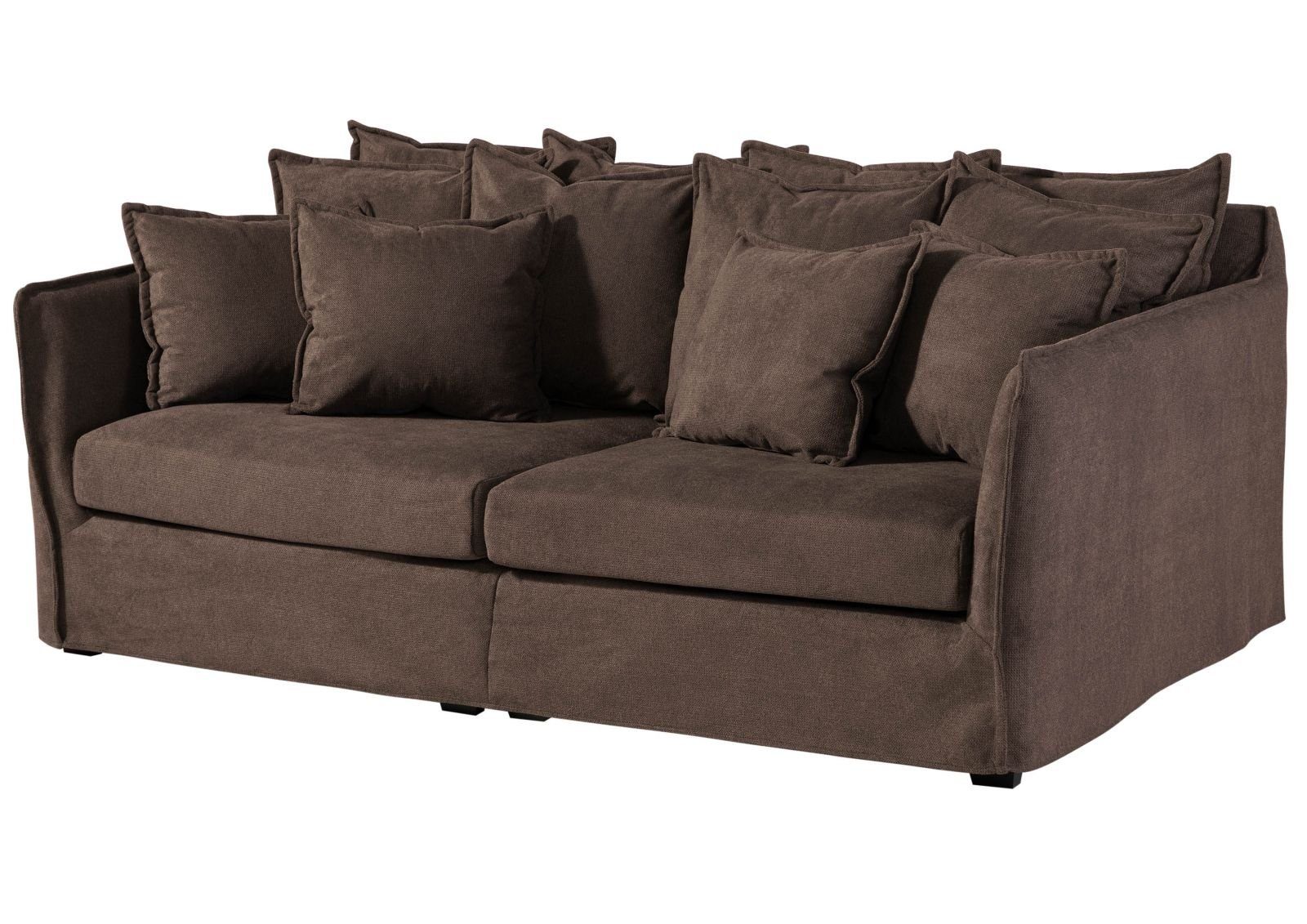 Massivmoebel24 Sofa, Sofa 2-Sitzer 210x140x88 taupe AMY