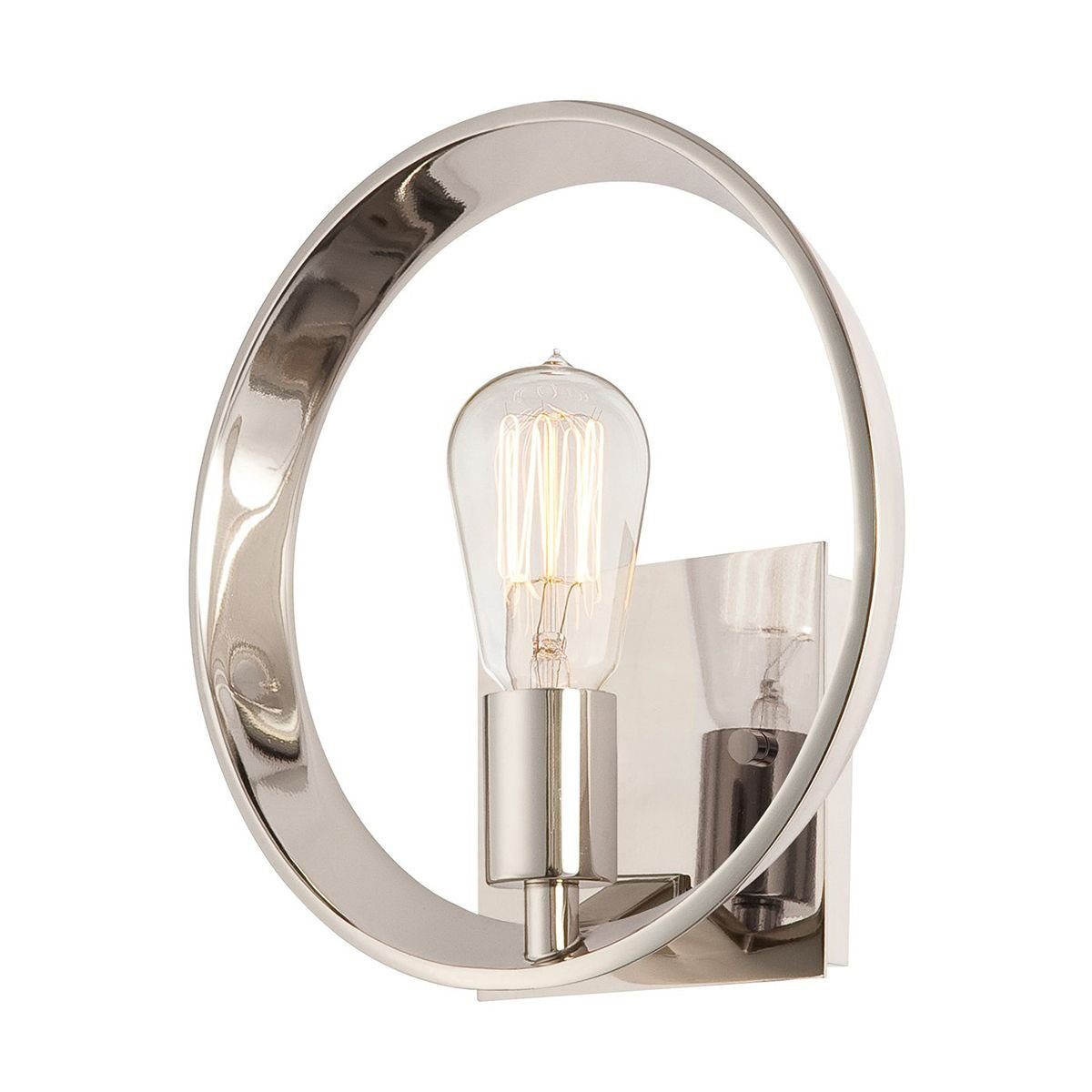 Licht-Erlebnisse Wandleuchte RESFINE, ohne Leuchtmittel, Wandlampe Metall elegant in Silber antik dekorativ für E27 Beleuchtung