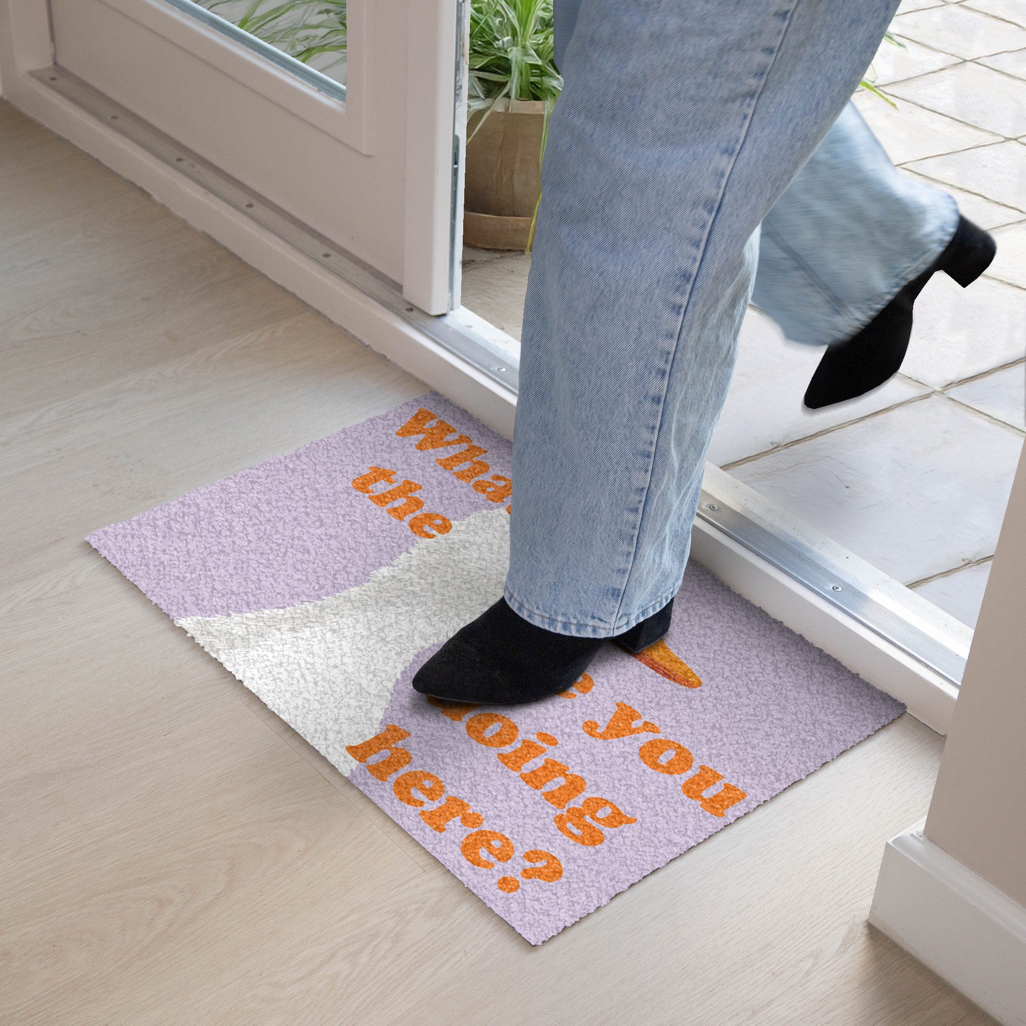 MuchoWow Fußmatte Ente - Tier - Zitat, Rechteckig, innen Schmutzfangmatte, Tür, Schmutzfänger Flur, Teppich 60x40 cm – Bild 2 von 5