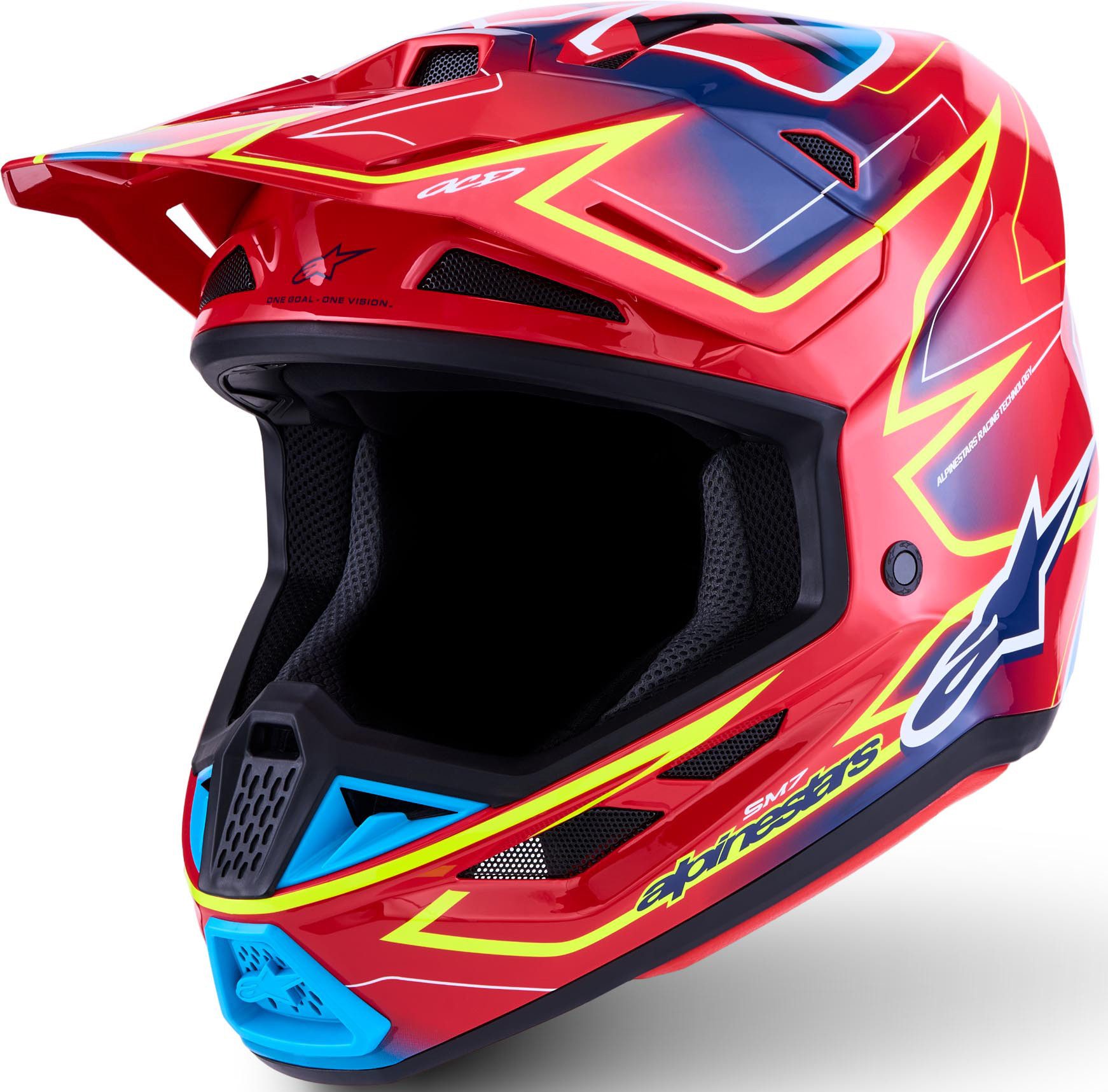 Alpinestars Motocrosshelm S-M7 Cast Motocross Helm, Vorbereitet Für Kommunikationssystem,notfallsystem-polsterung (eq