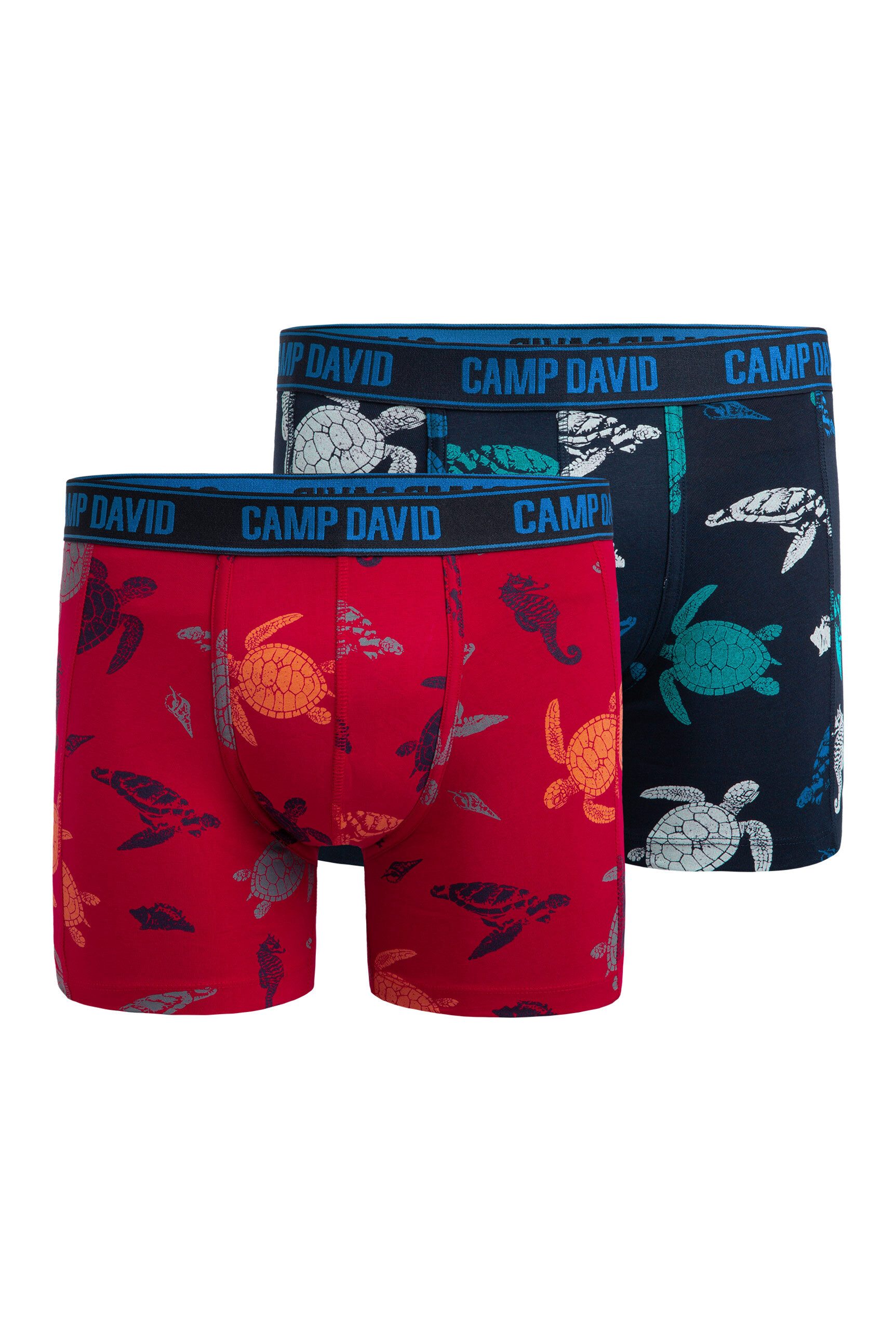 CAMP DAVID Boxershorts Set: (2-St) mit All Over Print