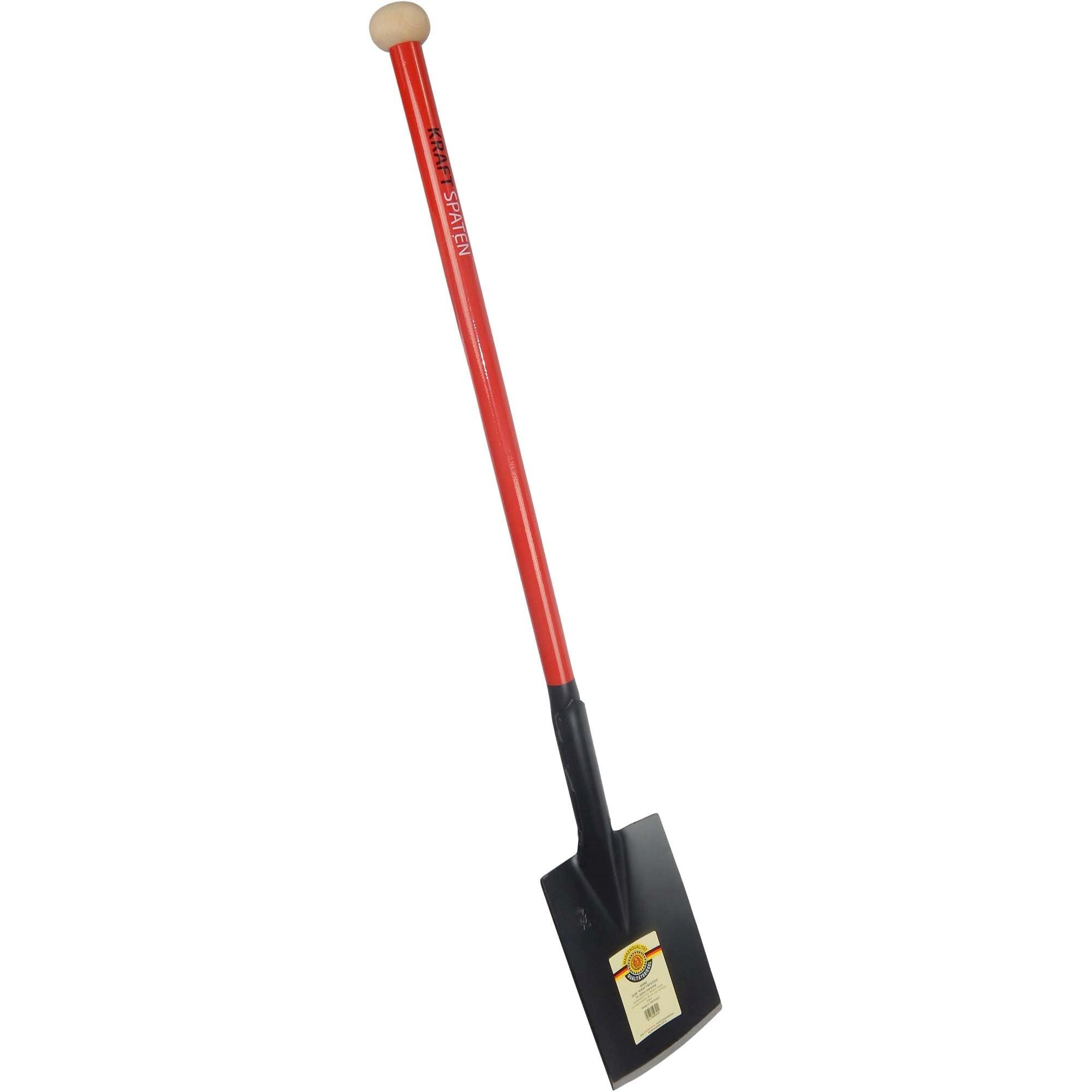 SHW Spaten SHW "KRAFT SPATEN" Gärtner Form mit Stahlrohrstiel 92 cm, Robust und effizient für harte Böden