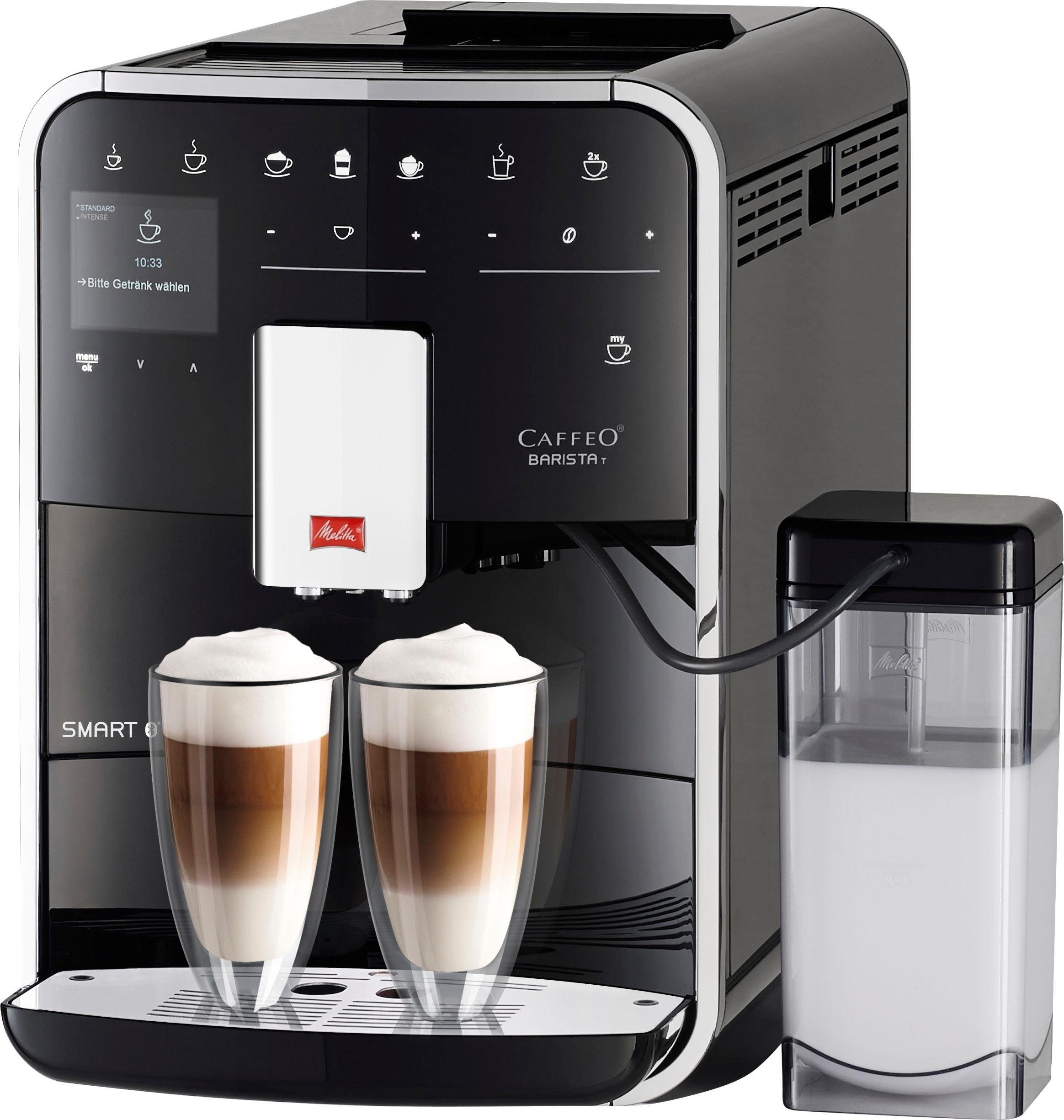 Melitta Kaffeevollautomat Barista T Smart® F 83/0-102, schwarz, 4 Benutzerprofile& 18 Kaffeerezepte, nach italienischem Originalrezept