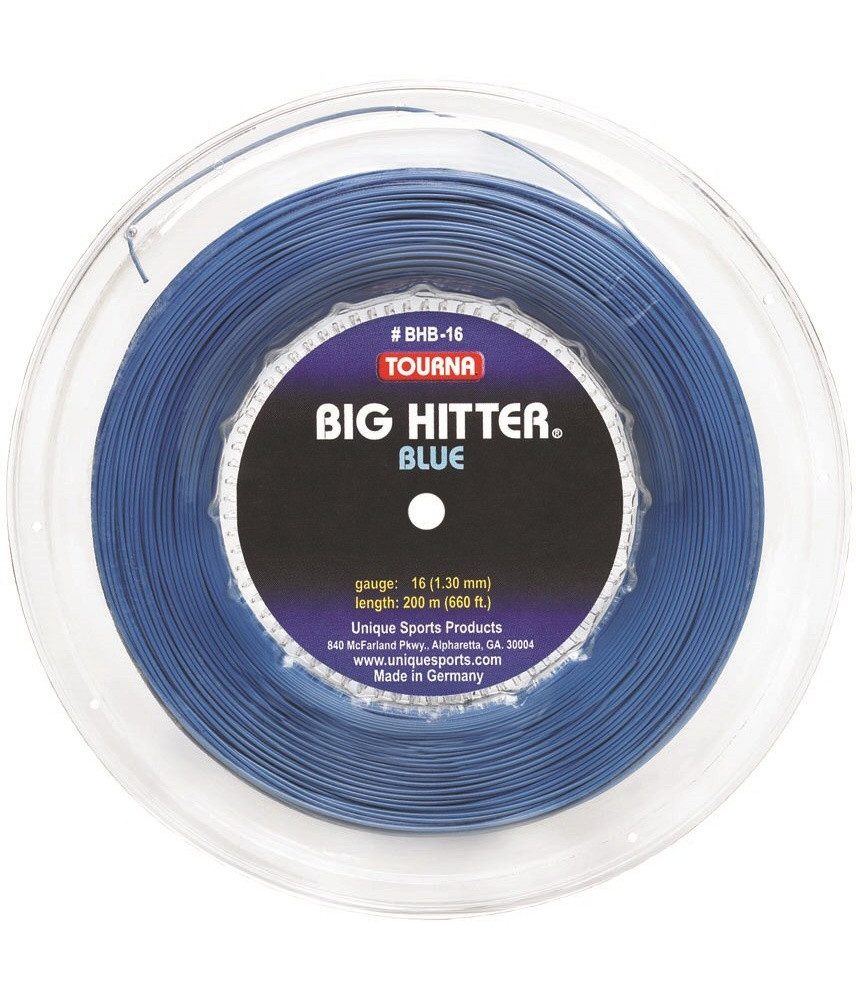 Tennissaite Big Hitter (Haltbarkeit+Kontrolle) blau 220m Rolle